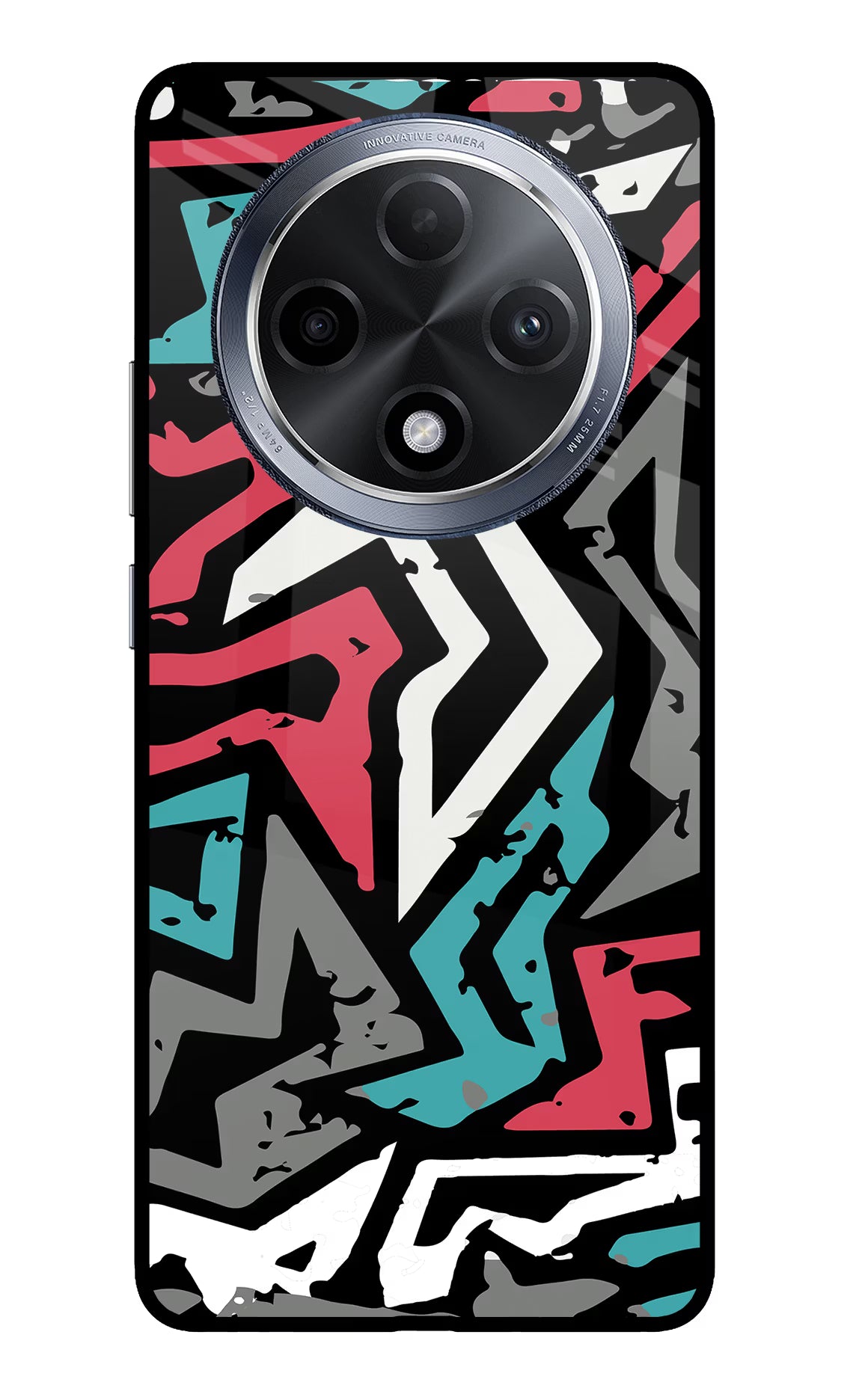 Geometric Graffiti Oppo F27 Pro Glass Case - Geometric Graffiti Oppo F27 Pro Glass Case Geometric Graffiti Oppo F27 Pro Glass Case