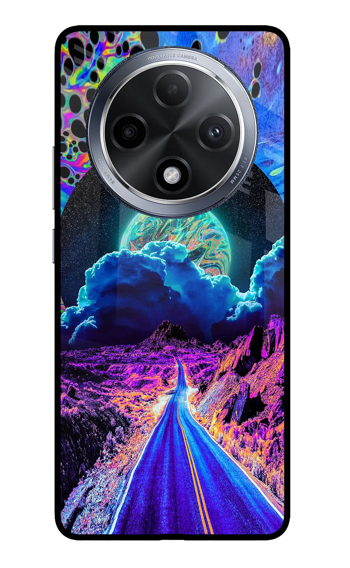 Psychedelic Painting Oppo F27 Pro Glass Case - Psychedelic Painting Oppo F27 Pro Glass Case Psychedelic Painting Oppo F27 Pro Glass Case