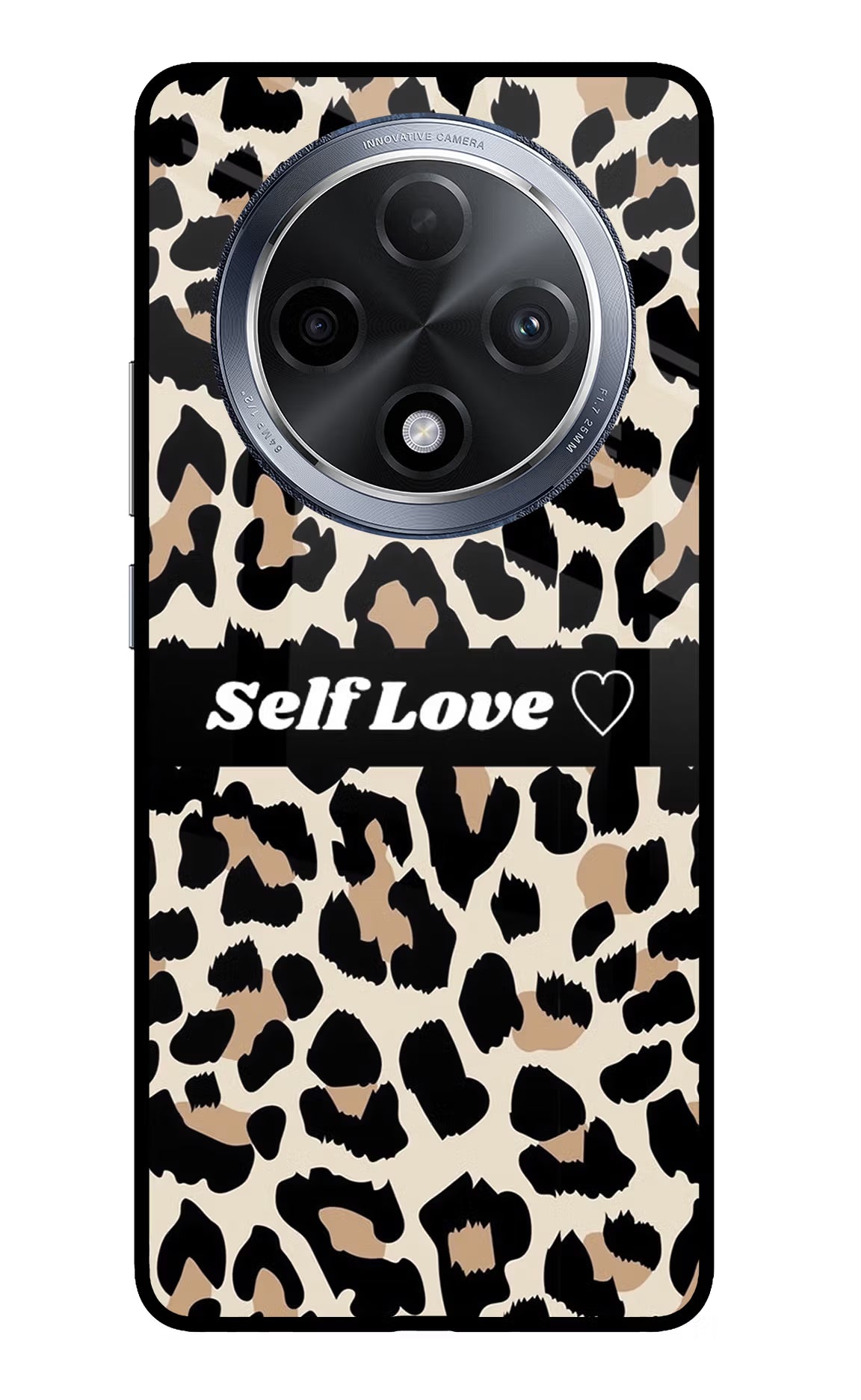 Leopard Print Self Love Oppo F27 Pro Glass Case - Leopard Print Self Love Oppo F27 Pro Glass Case Leopard Print Self Love Oppo F27 Pro Glass Case