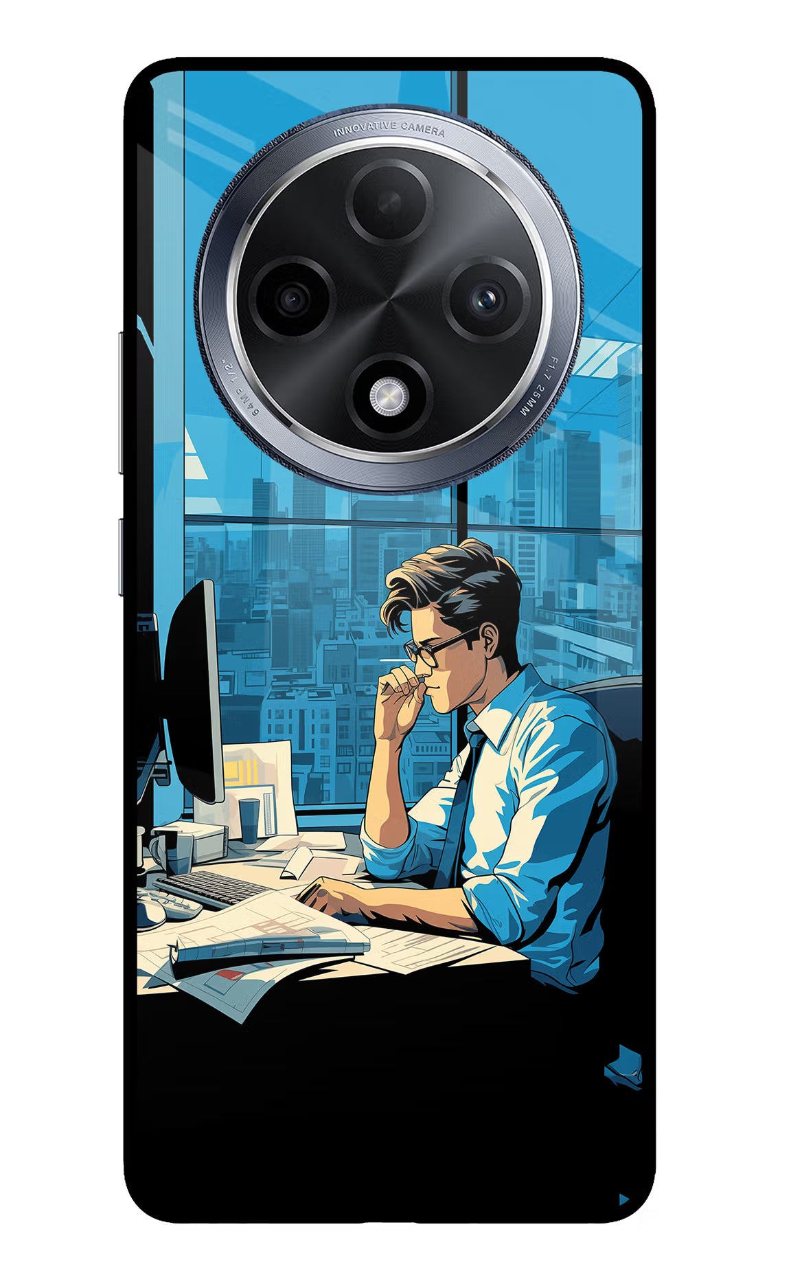 Focused Hustler (AI Generated) Oppo F27 Pro Glass Case - Focused Hustler (AI Generated) Oppo F27 Pro Glass Case Focused Hustler (AI Generated) Oppo F27 Pro Glass Case