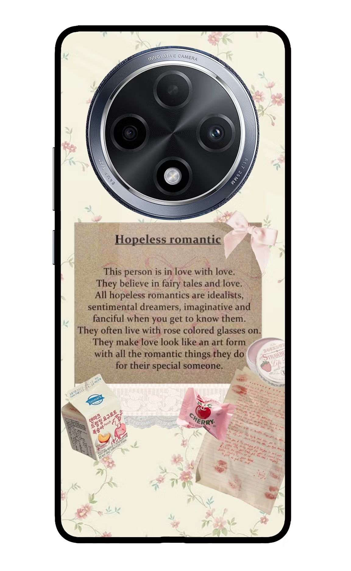 Hopeless Romantic Oppo F27 Pro Glass Case - Hopeless Romantic Oppo F27 Pro Glass Case Hopeless Romantic Oppo F27 Pro Glass Case