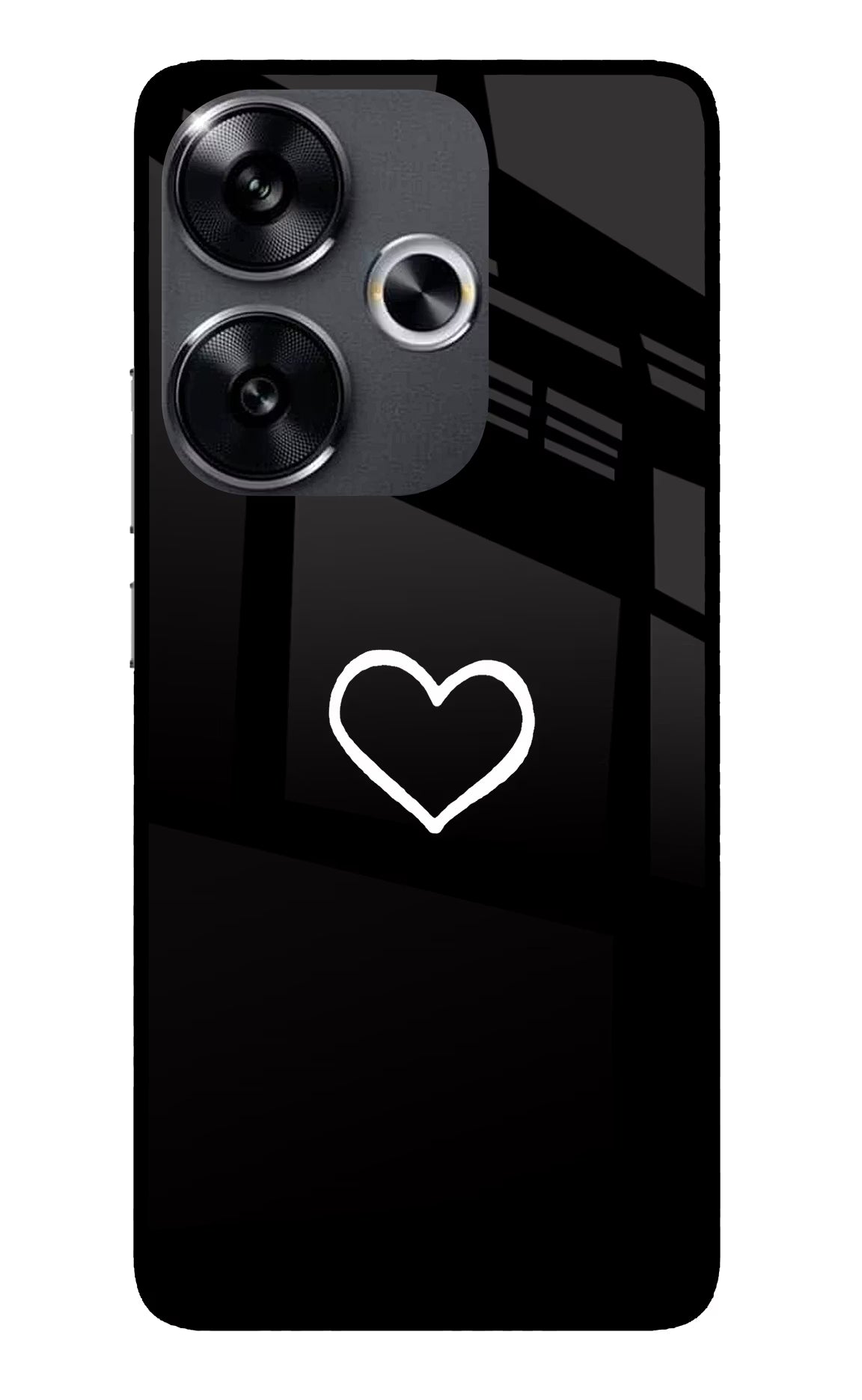 Heart Poco F6 5G Glass Case - Heart Poco F6 5G Glass Case Heart Poco F6 5G Glass Case