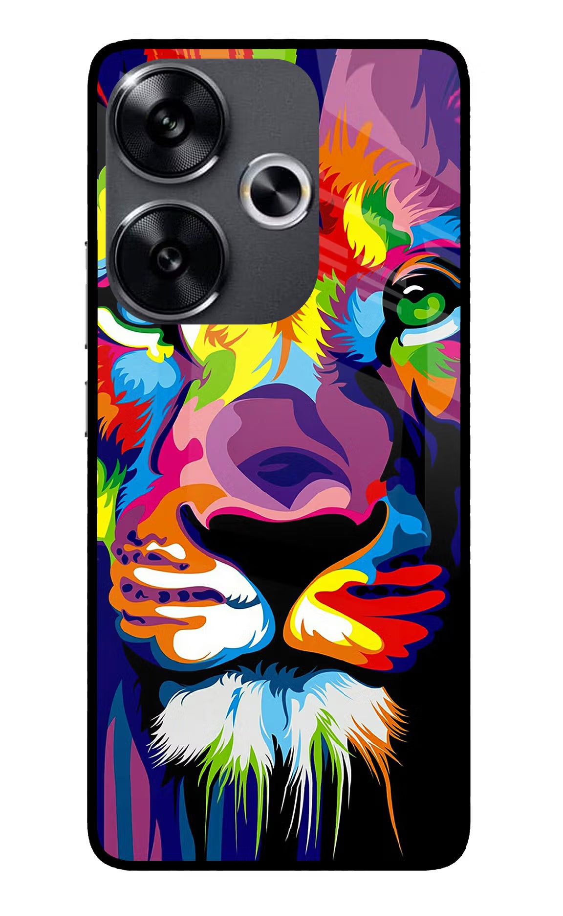 Lion Poco F6 5G Glass Case - Lion Poco F6 5G Glass Case Lion Poco F6 5G Glass Case