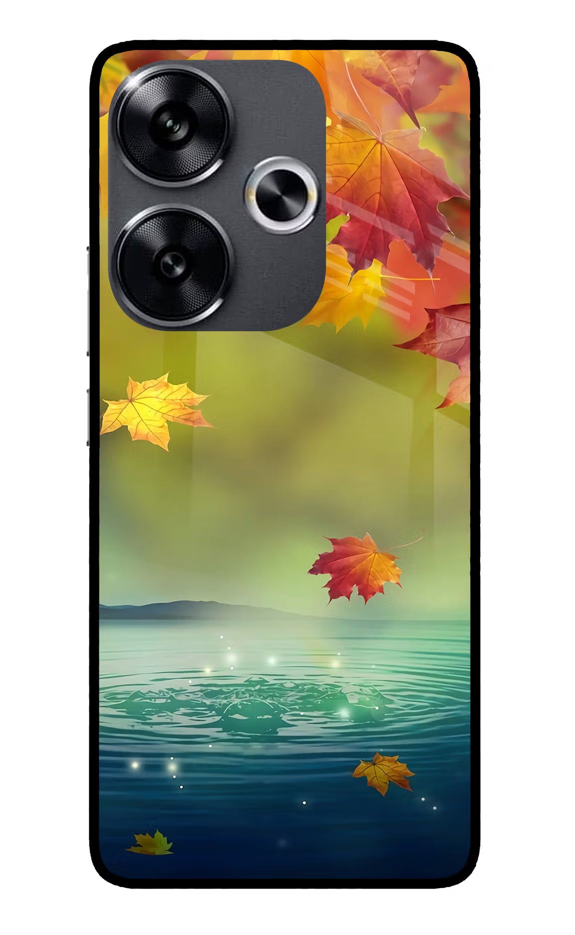 Flowers Poco F6 5G Glass Case - Flowers Poco F6 5G Glass Case Flowers Poco F6 5G Glass Case