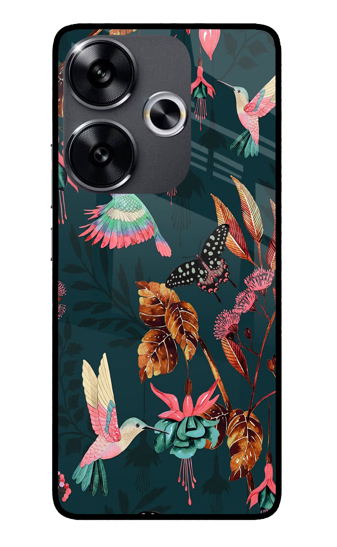 Birds Poco F6 5G Glass Case - Birds Poco F6 5G Glass Case Birds Poco F6 5G Glass Case