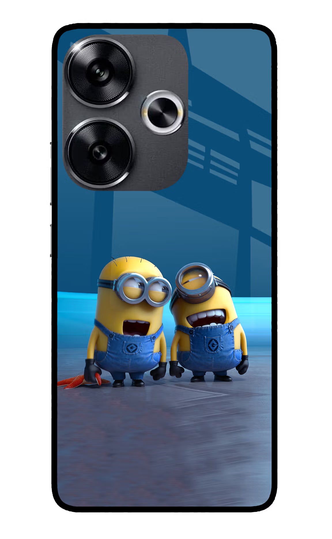 Minion Laughing Poco F6 5G Glass Case - Minion Laughing Poco F6 5G Glass Case Minion Laughing Poco F6 5G Glass Case