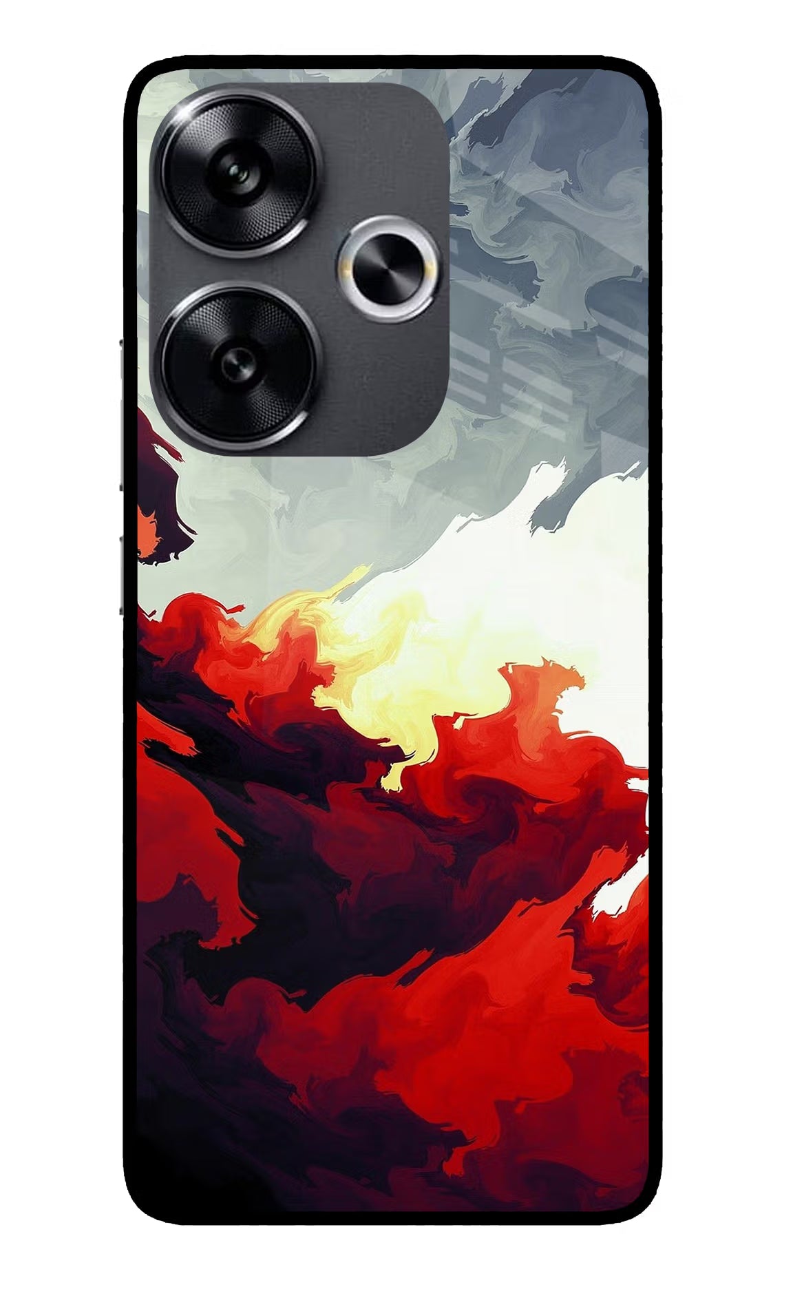Fire Cloud Poco F6 5G Glass Case - Fire Cloud Poco F6 5G Glass Case Fire Cloud Poco F6 5G Glass Case