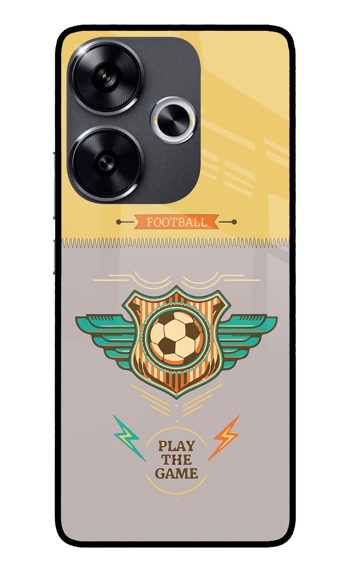 Football Poco F6 5G Glass Case - Football Poco F6 5G Glass Case Football Poco F6 5G Glass Case