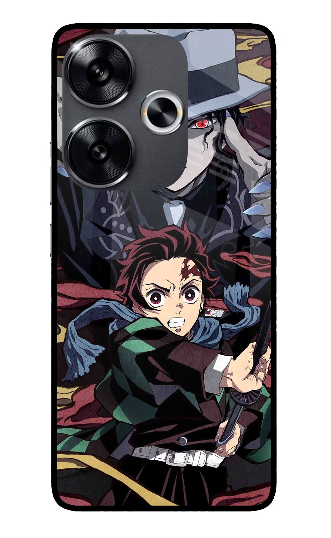 Demon Slayer Poco F6 5G Glass Case - Demon Slayer Poco F6 5G Glass Case Demon Slayer Poco F6 5G Glass Case