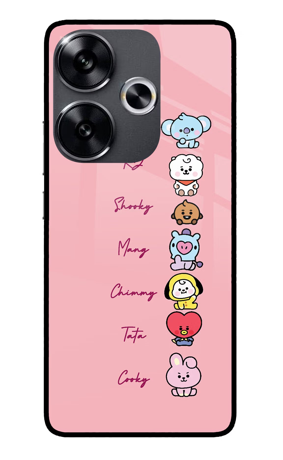 BTS names Poco F6 5G Glass Case - BTS names Poco F6 5G Glass Case BTS names Poco F6 5G Glass Case