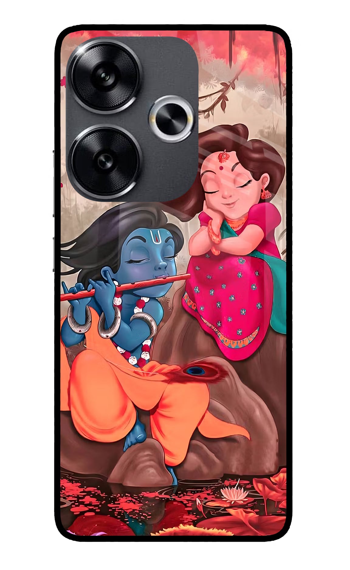 Radhe Krishna Poco F6 5G Glass Case - Radhe Krishna Poco F6 5G Glass Case Radhe Krishna Poco F6 5G Glass Case