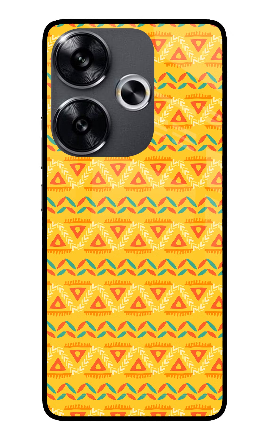 Tribal Pattern Poco F6 5G Glass Case - Tribal Pattern Poco F6 5G Glass Case Tribal Pattern Poco F6 5G Glass Case