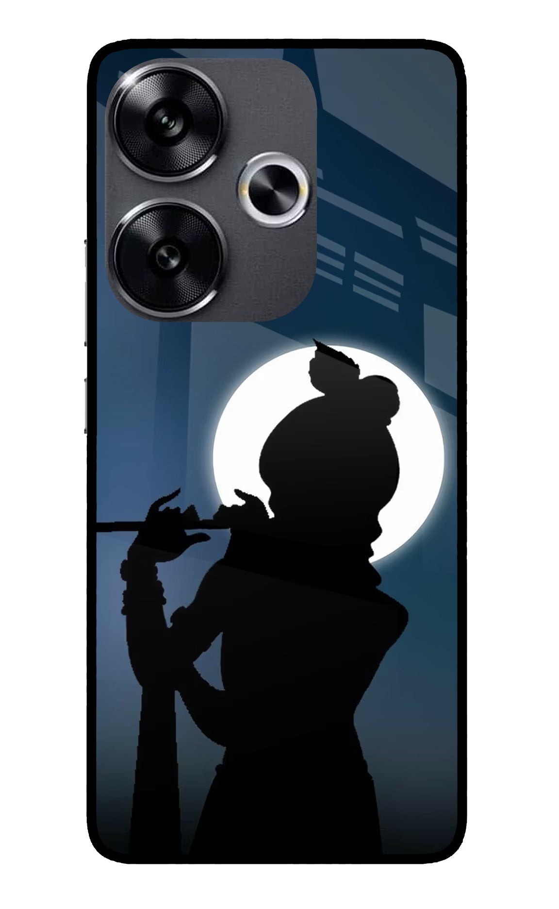 Shri Krishna Silhouette Poco F6 5G Glass Case - Shri Krishna Silhouette Poco F6 5G Glass Case Shri Krishna Silhouette Poco F6 5G Glass Case