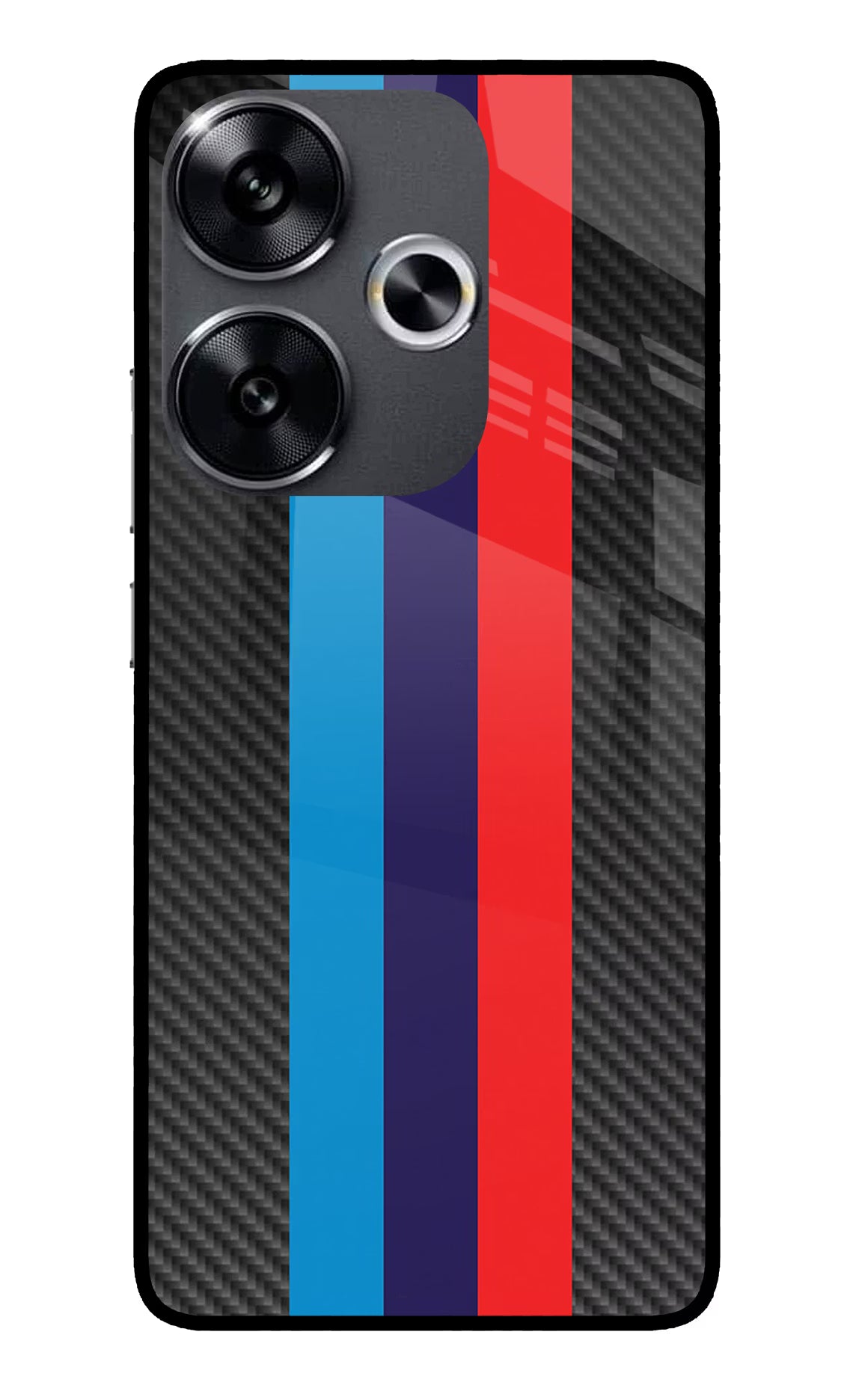 BMW Stripes Pattern Poco F6 5G Glass Case - BMW Stripes Pattern Poco F6 5G Glass Case BMW Stripes Pattern Poco F6 5G Glass Case