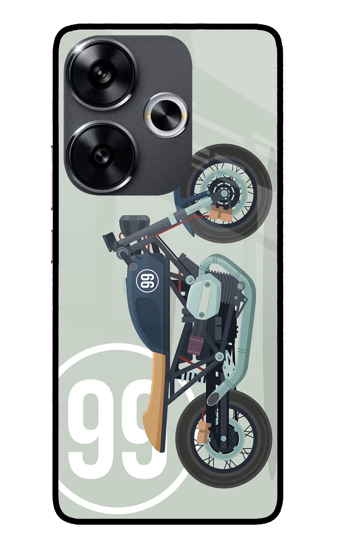 Classic Cafe Racer 99 Poco F6 5G Glass Case - Classic Cafe Racer 99 Poco F6 5G Glass Case Classic Cafe Racer 99 Poco F6 5G Glass Case