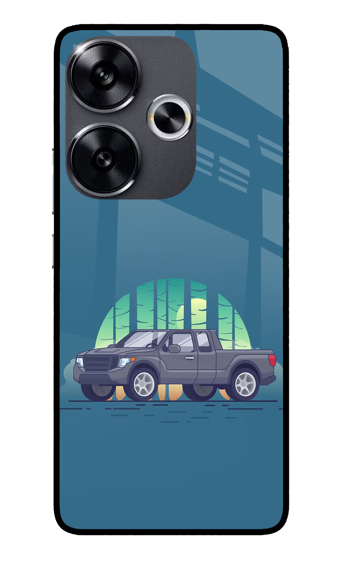 Retro Garage Vibe Poco F6 5G Glass Case - Retro Garage Vibe Poco F6 5G Glass Case Retro Garage Vibe Poco F6 5G Glass Case