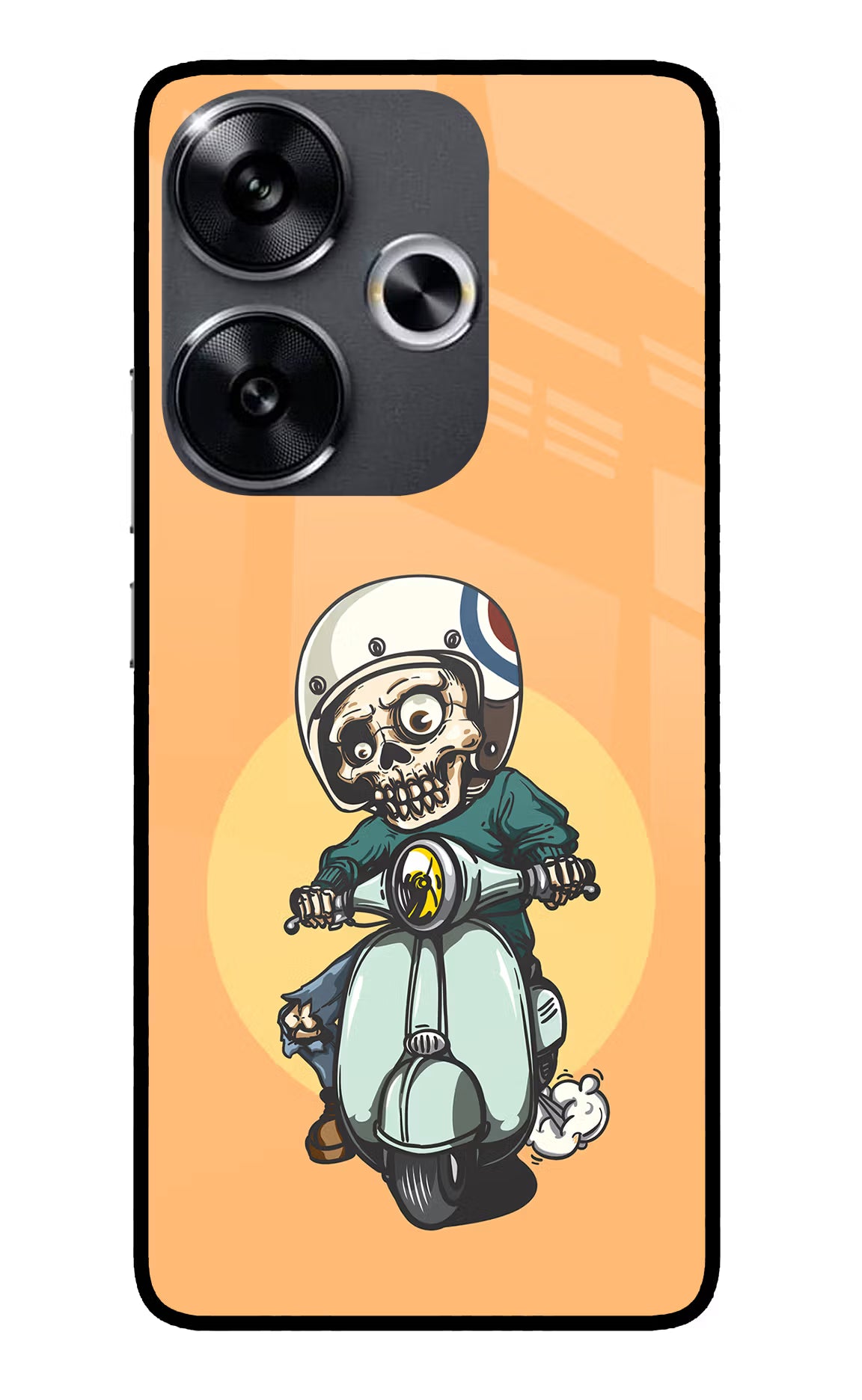 Undead Biker Poco F6 5G Glass Case - Undead Biker Poco F6 5G Glass Case Undead Biker Poco F6 5G Glass Case