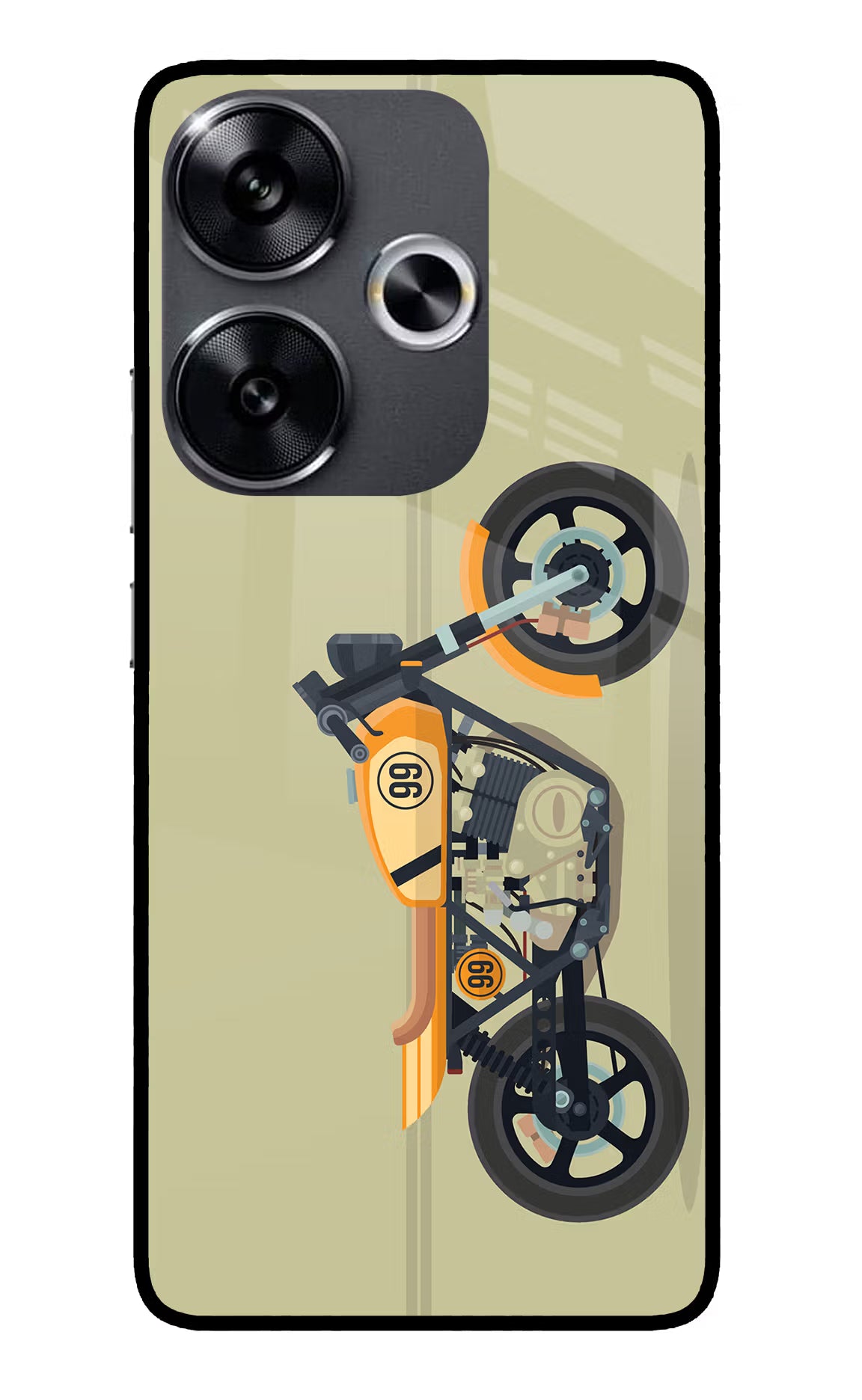 Vertical Speedster Poco F6 5G Glass Case - Vertical Speedster Poco F6 5G Glass Case Vertical Speedster Poco F6 5G Glass Case