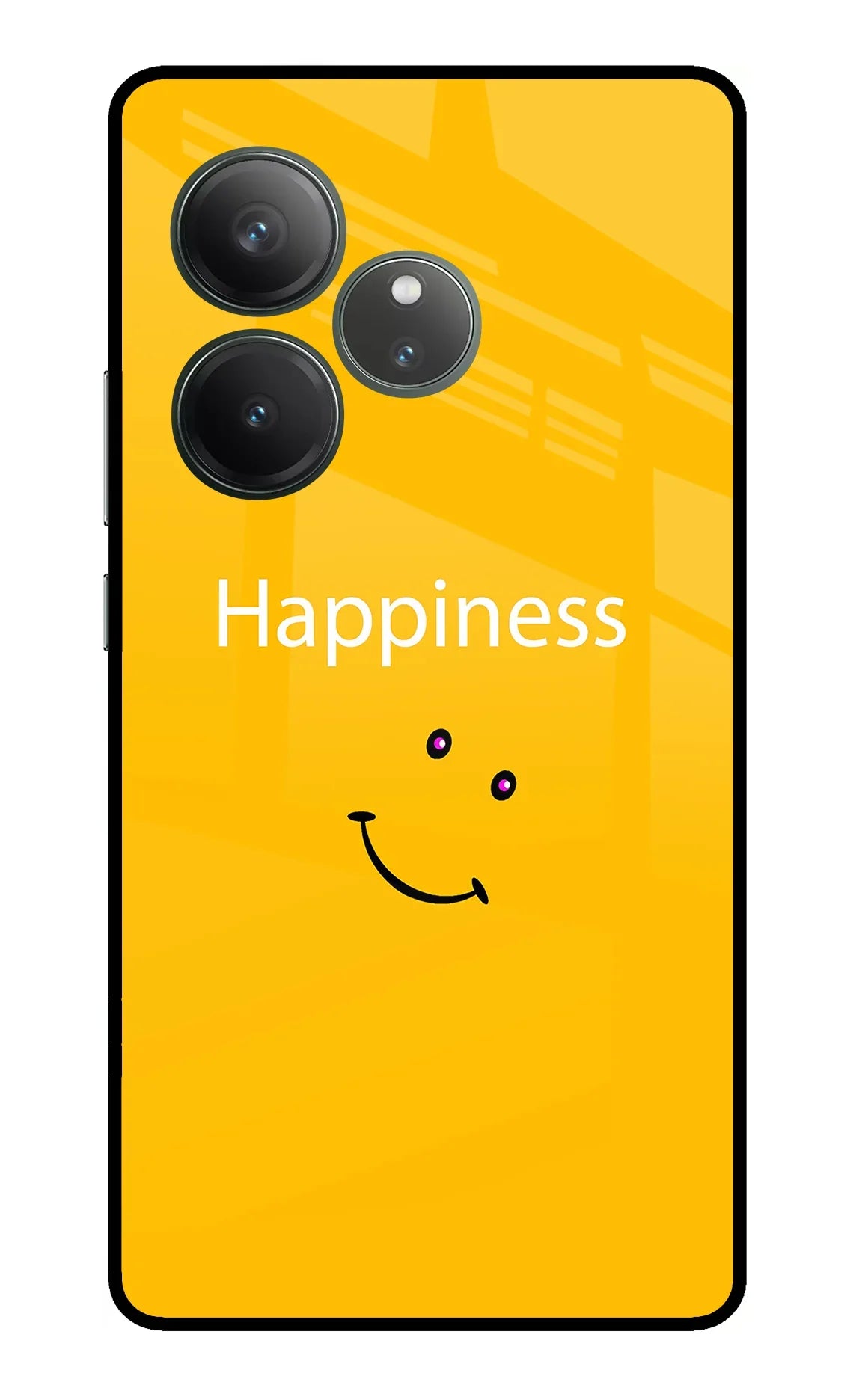 Happiness With Smiley Realme GT 6 Glass Case - Happiness With Smiley Realme GT 6 Glass Case Happiness With Smiley Realme GT 6 Glass Case