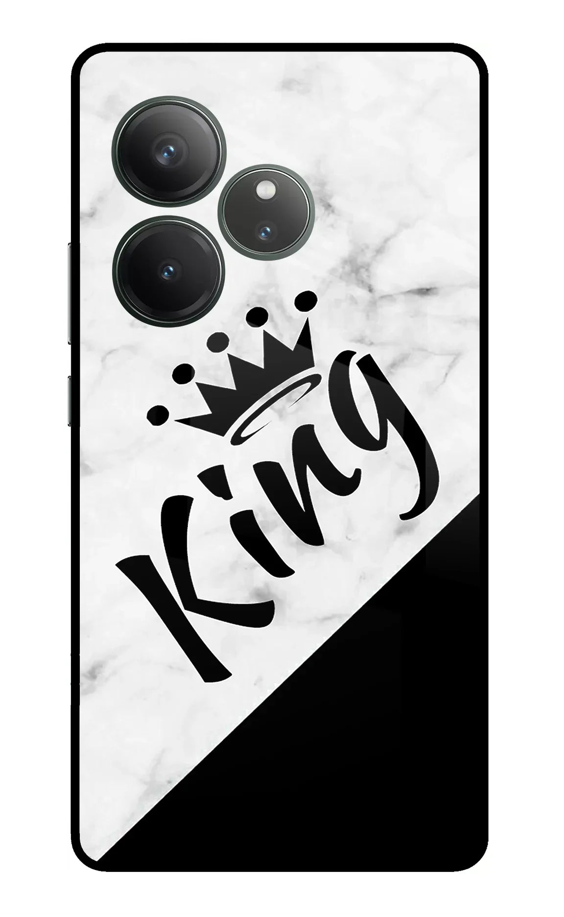 King Realme GT 6 Glass Case - King Realme GT 6 Glass Case King Realme GT 6 Glass Case