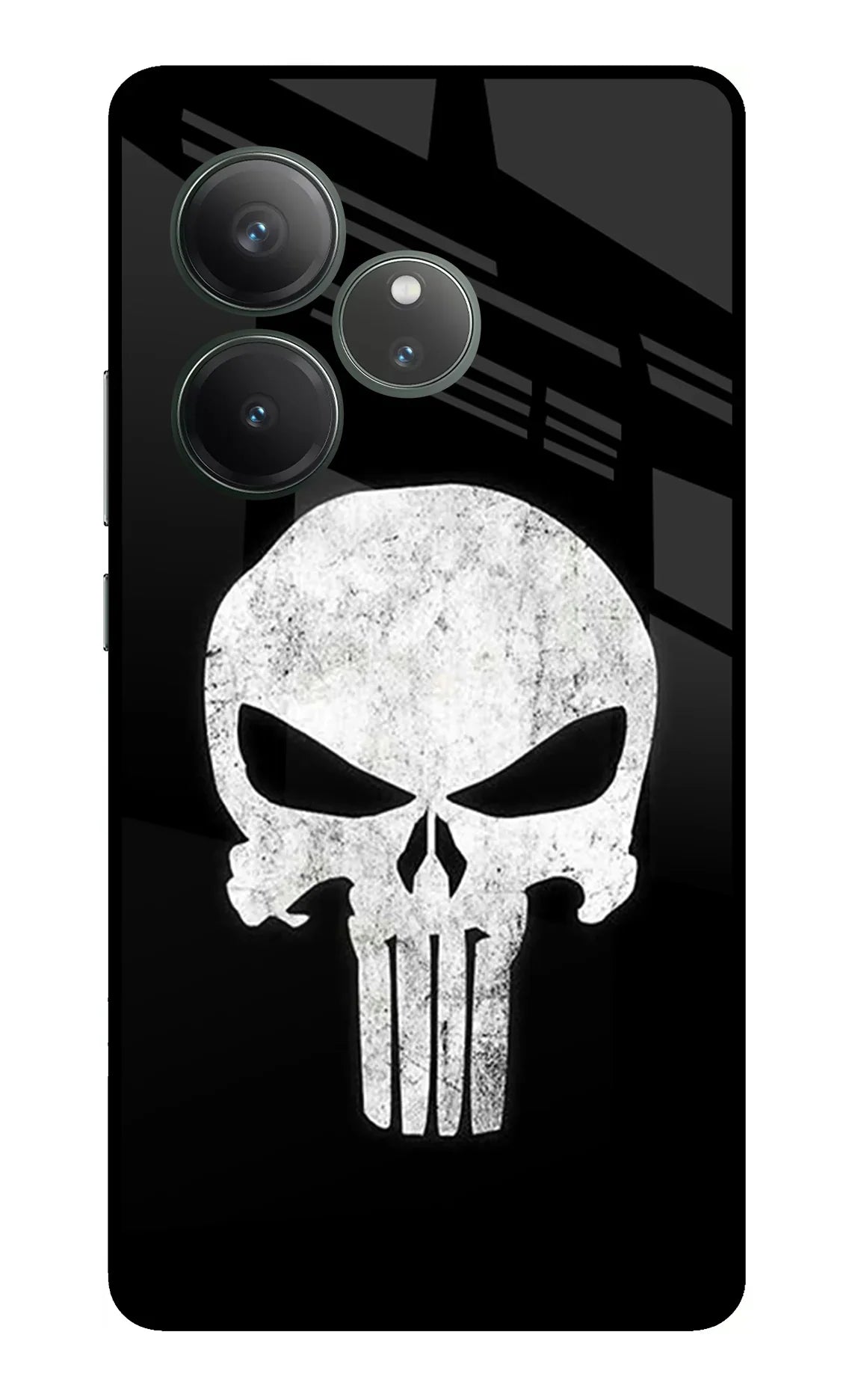 Punisher Skull Realme GT 6 Glass Case - Punisher Skull Realme GT 6 Glass Case Punisher Skull Realme GT 6 Glass Case