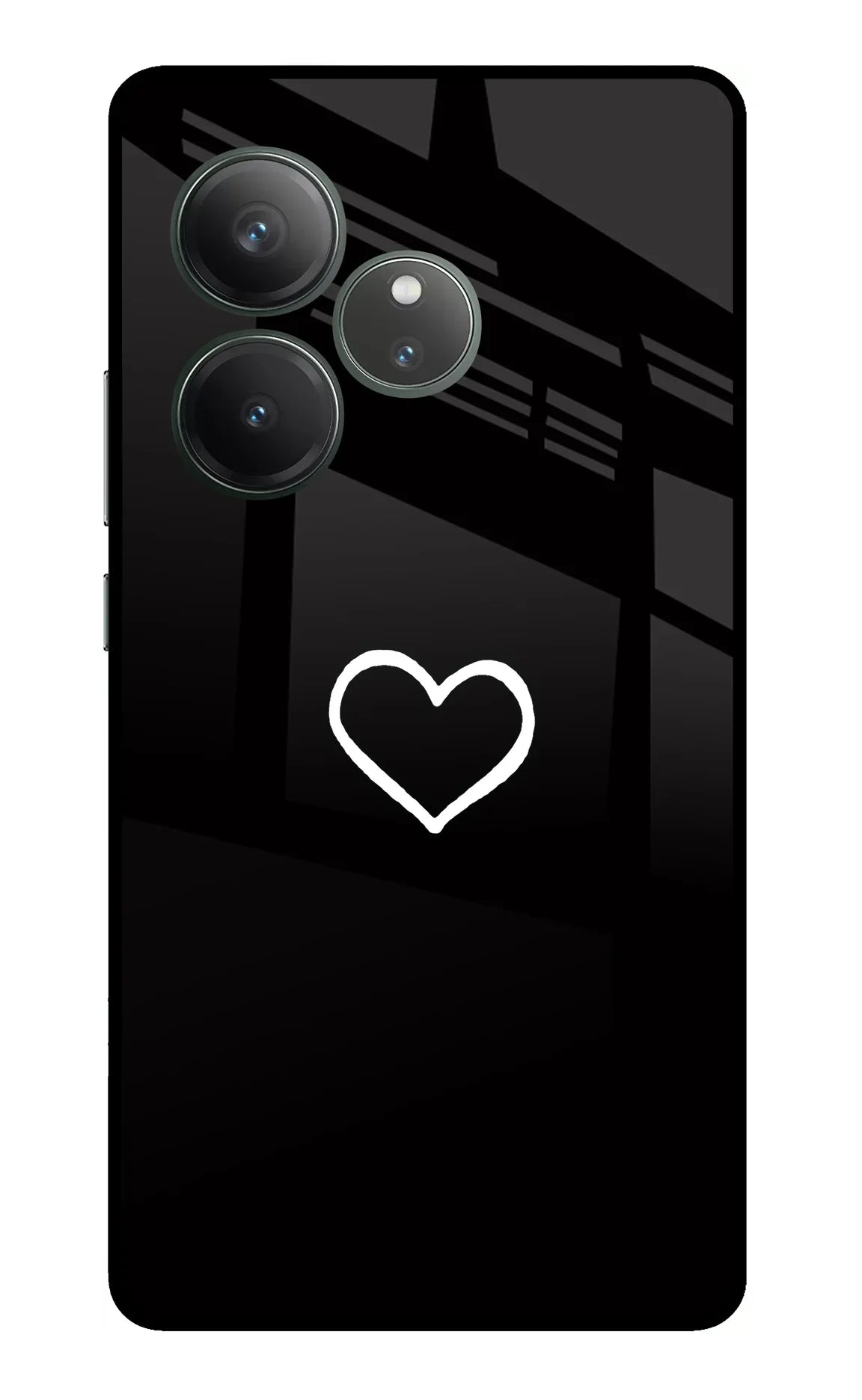 Heart Realme GT 6 Glass Case - Heart Realme GT 6 Glass Case Heart Realme GT 6 Glass Case