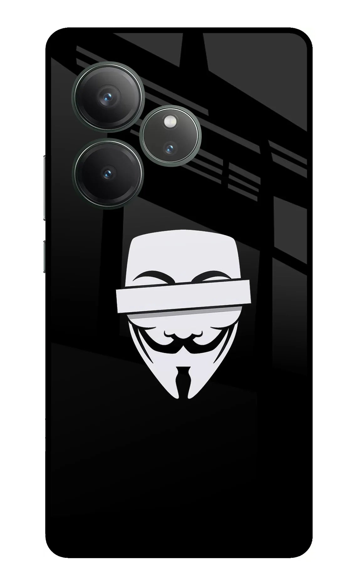 Anonymous Face Realme GT 6 Glass Case - Anonymous Face Realme GT 6 Glass Case Anonymous Face Realme GT 6 Glass Case