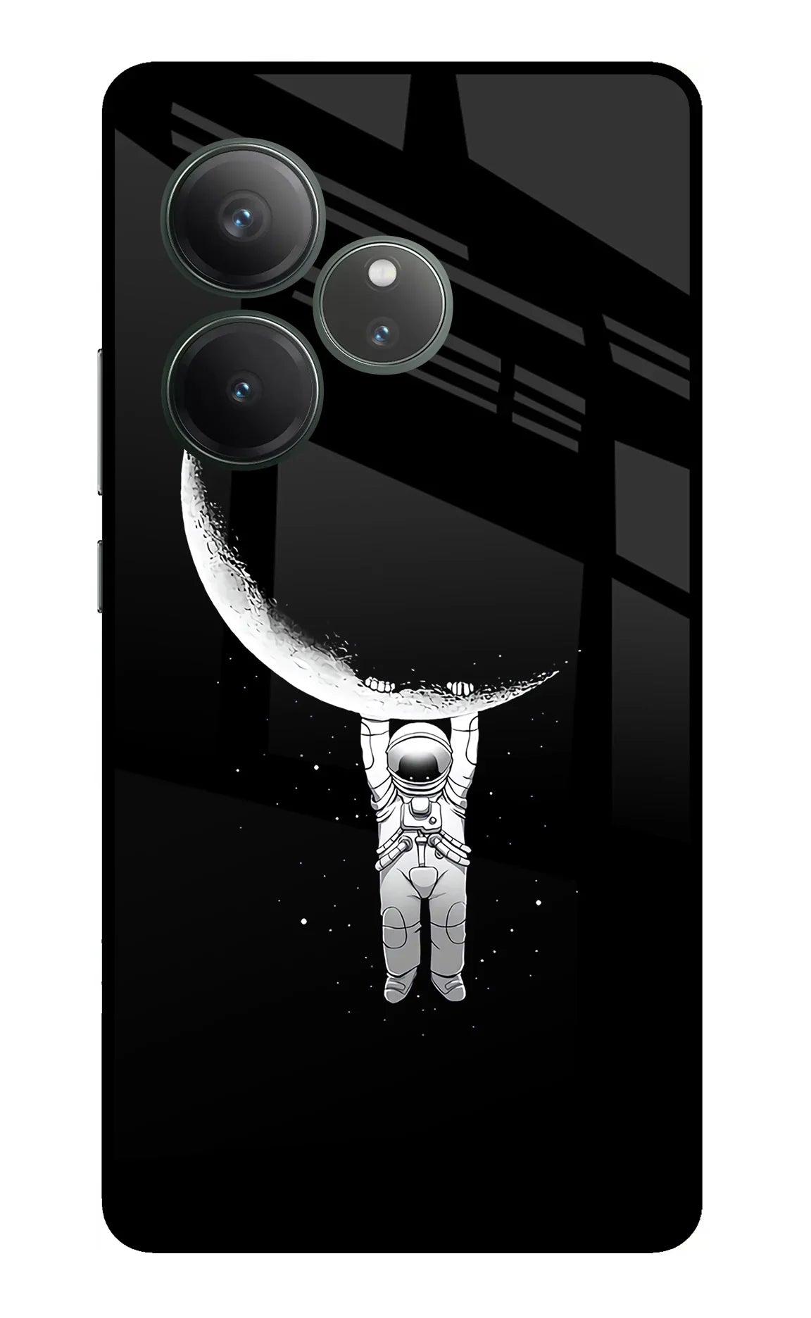 Moon Space Realme GT 6 Glass Case - Moon Space Realme GT 6 Glass Case Moon Space Realme GT 6 Glass Case