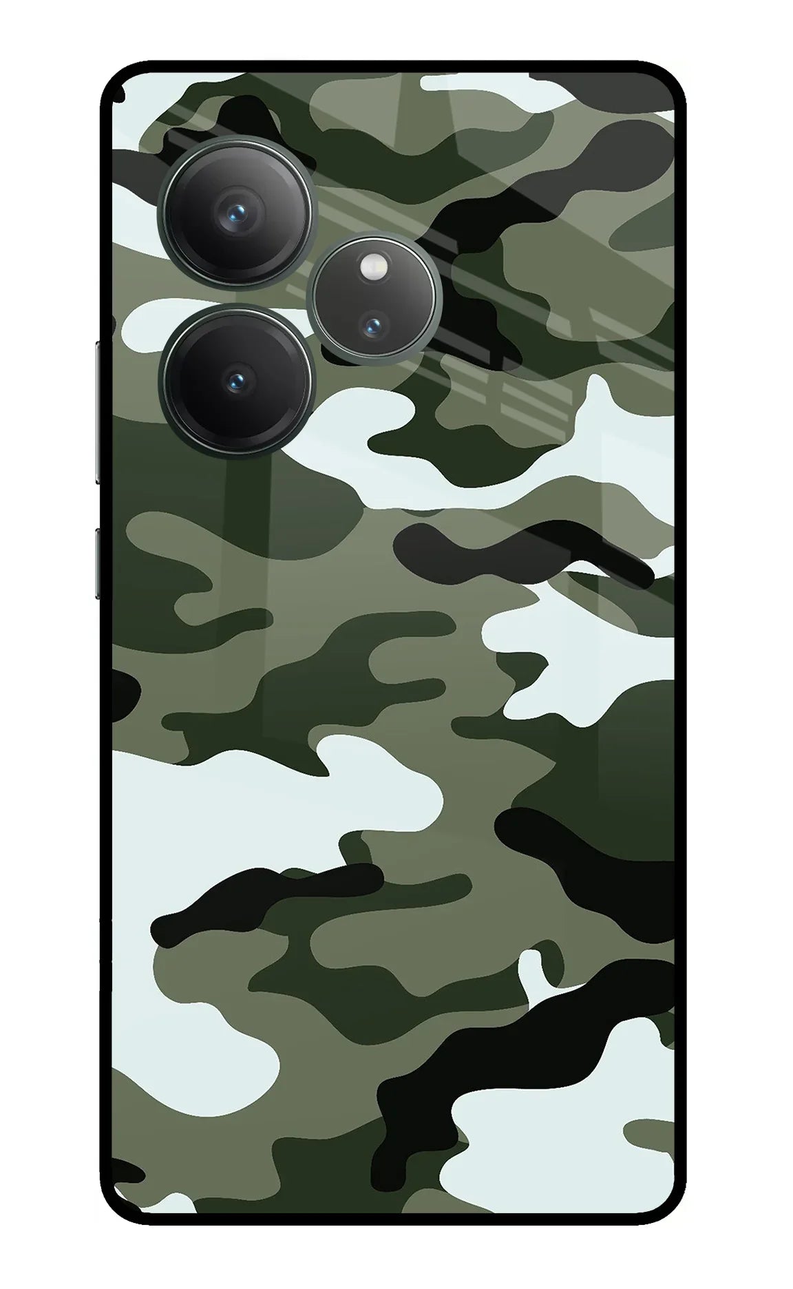 Camouflage Realme GT 6 Glass Case - Camouflage Realme GT 6 Glass Case Camouflage Realme GT 6 Glass Case