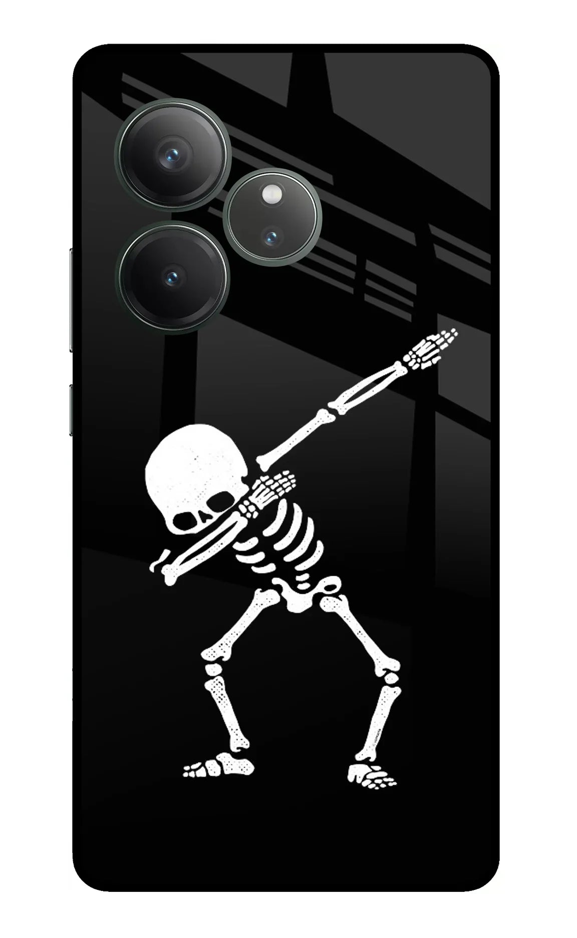 Dabbing Skeleton Art Realme GT 6 Glass Case - Dabbing Skeleton Art Realme GT 6 Glass Case Dabbing Skeleton Art Realme GT 6 Glass Case