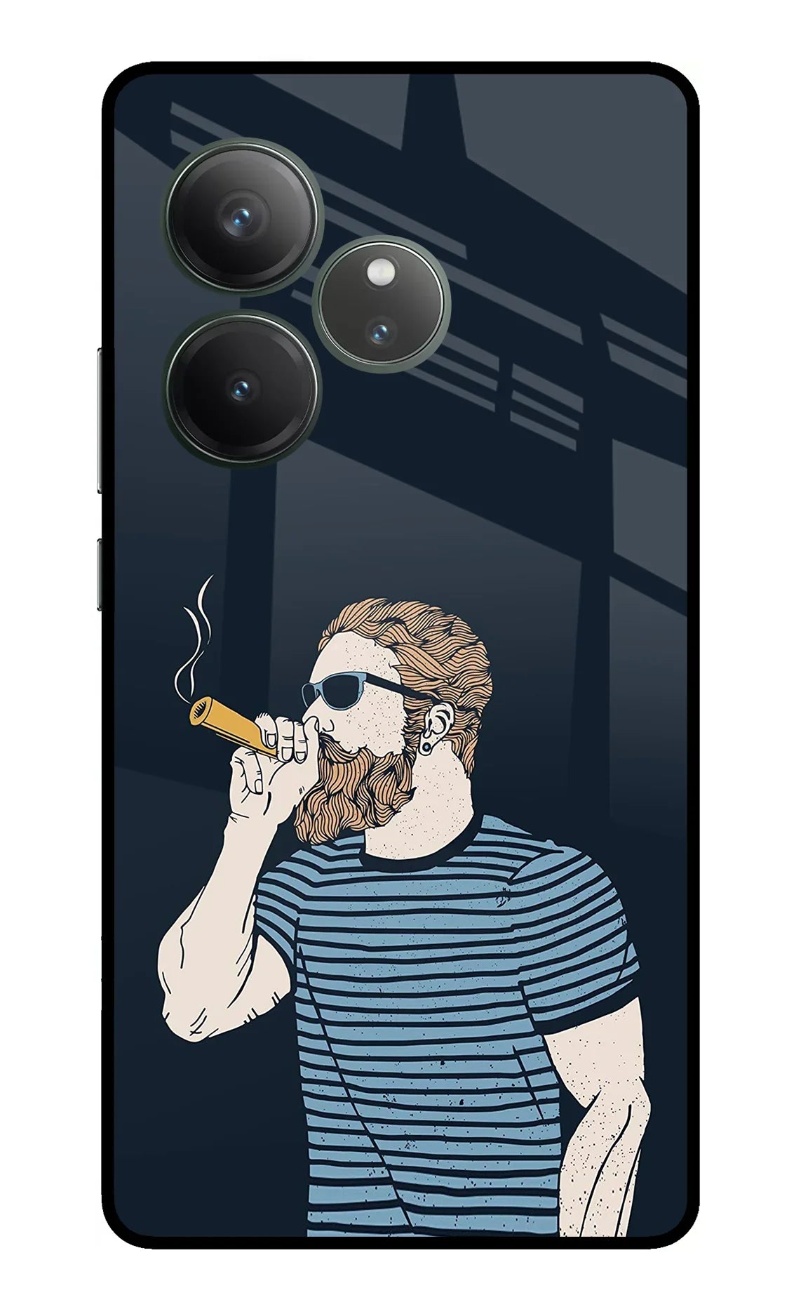 Smoking Realme GT 6 Glass Case - Smoking Realme GT 6 Glass Case Smoking Realme GT 6 Glass Case
