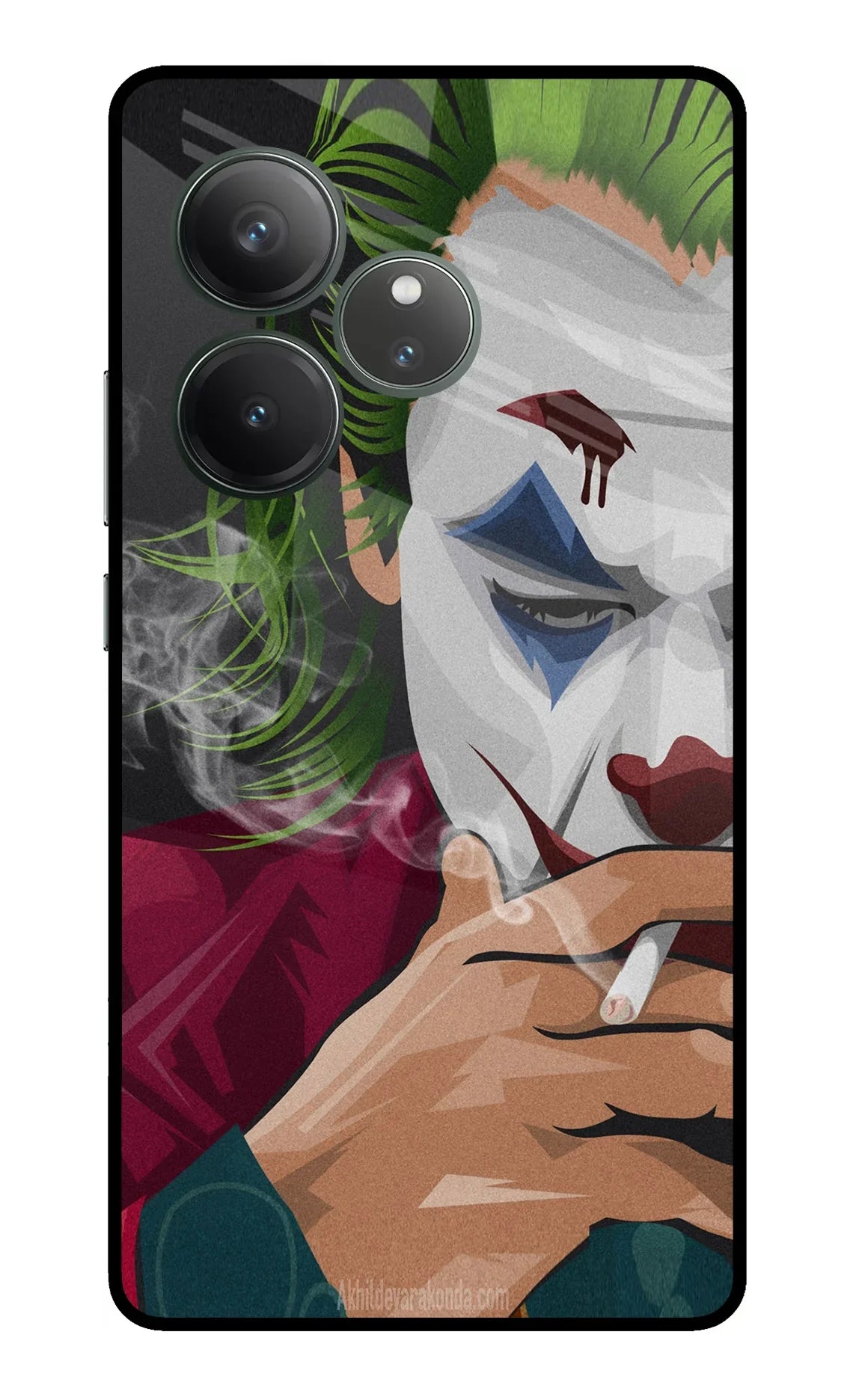 Joker Smoking Realme GT 6 Glass Case - Joker Smoking Realme GT 6 Glass Case Joker Smoking Realme GT 6 Glass Case