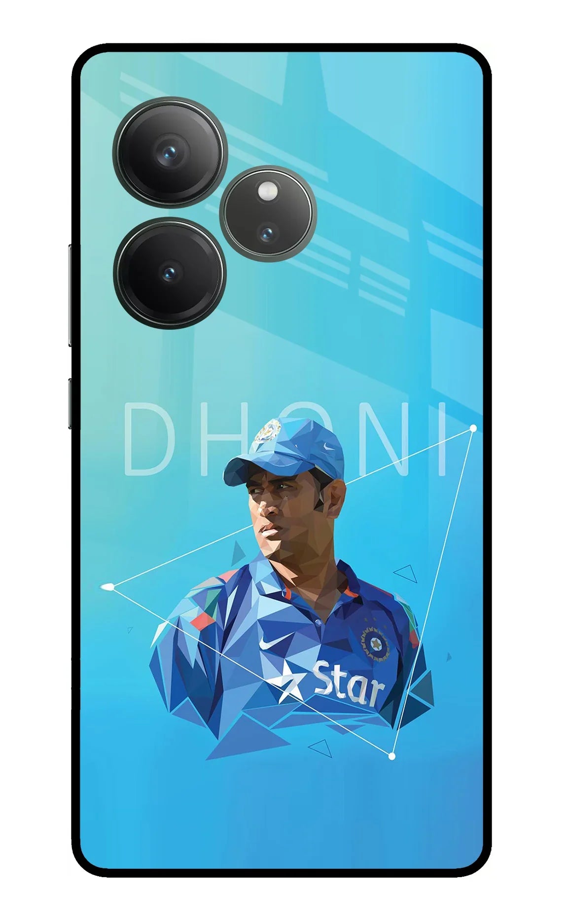 Dhoni Artwork Realme GT 6 Glass Case - Dhoni Artwork Realme GT 6 Glass Case Dhoni Artwork Realme GT 6 Glass Case