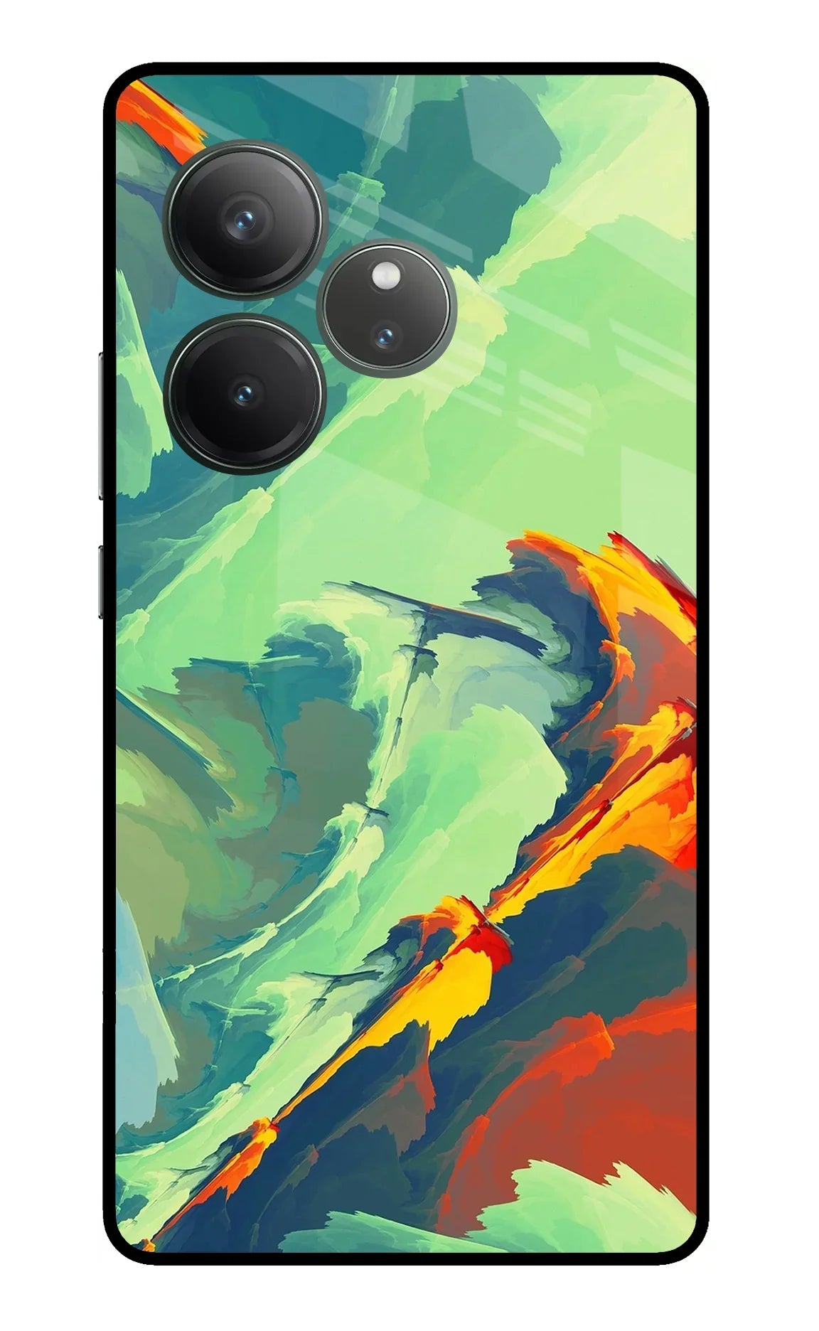 Paint Art Realme GT 6 Glass Case - Paint Art Realme GT 6 Glass Case Paint Art Realme GT 6 Glass Case