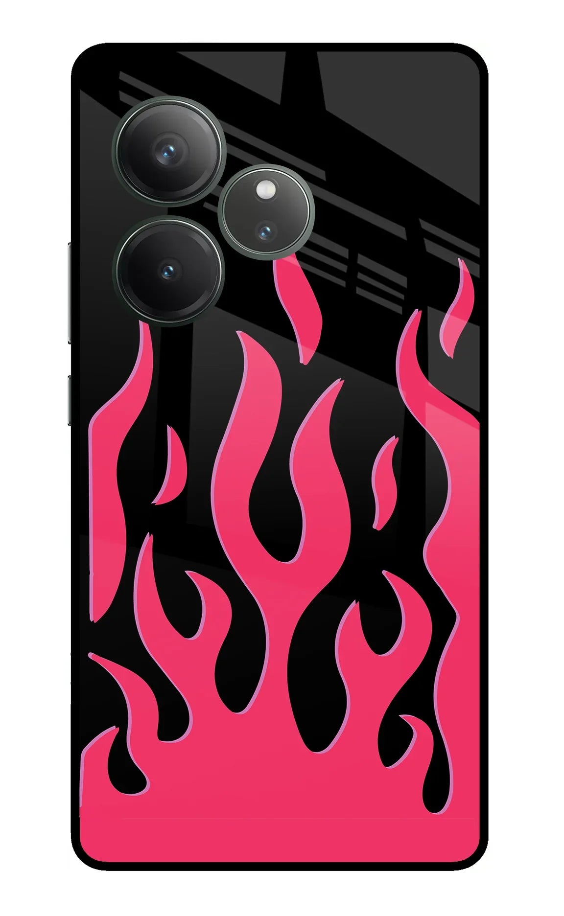 Fire Flames Realme GT 6 Glass Case - Fire Flames Realme GT 6 Glass Case Fire Flames Realme GT 6 Glass Case