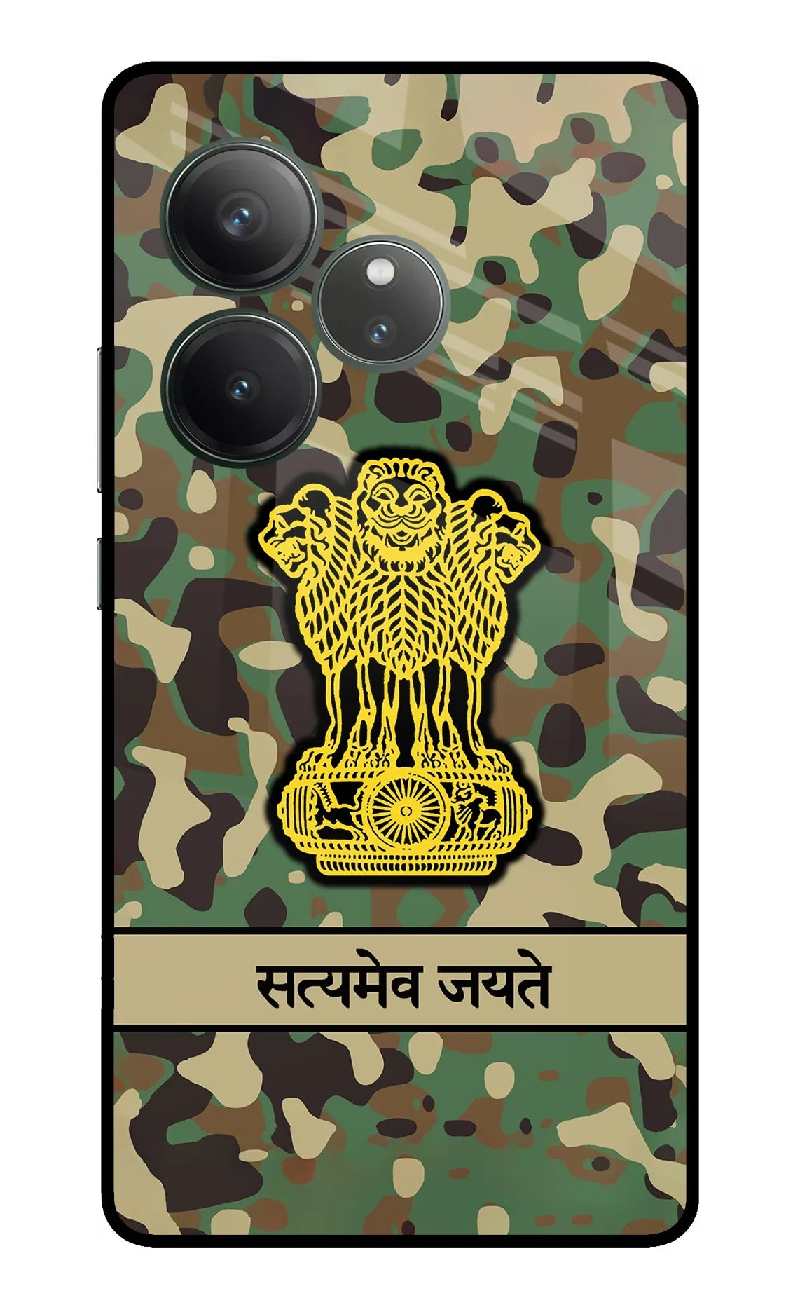 Satyamev Jayate Army Realme GT 6 Glass Case - Satyamev Jayate Army Realme GT 6 Glass Case Satyamev Jayate Army Realme GT 6 Glass Case