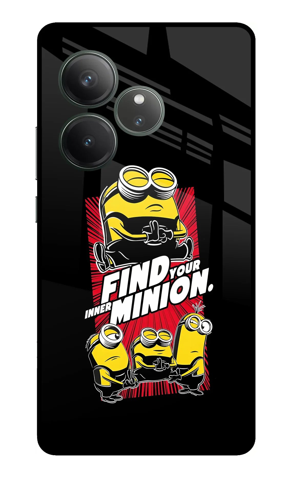 Find your inner Minion Realme GT 6 Glass Case - Find your inner Minion Realme GT 6 Glass Case Find your inner Minion Realme GT 6 Glass Case