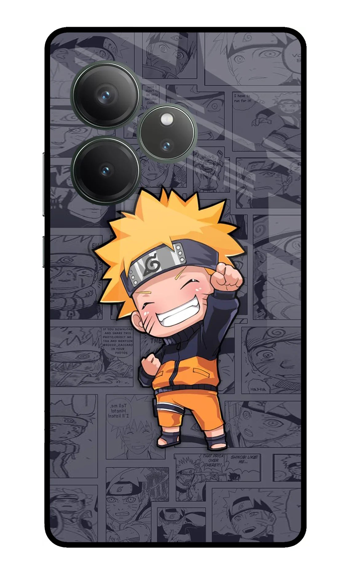 Chota Naruto Realme GT 6 Glass Case - Chota Naruto Realme GT 6 Glass Case Chota Naruto Realme GT 6 Glass Case