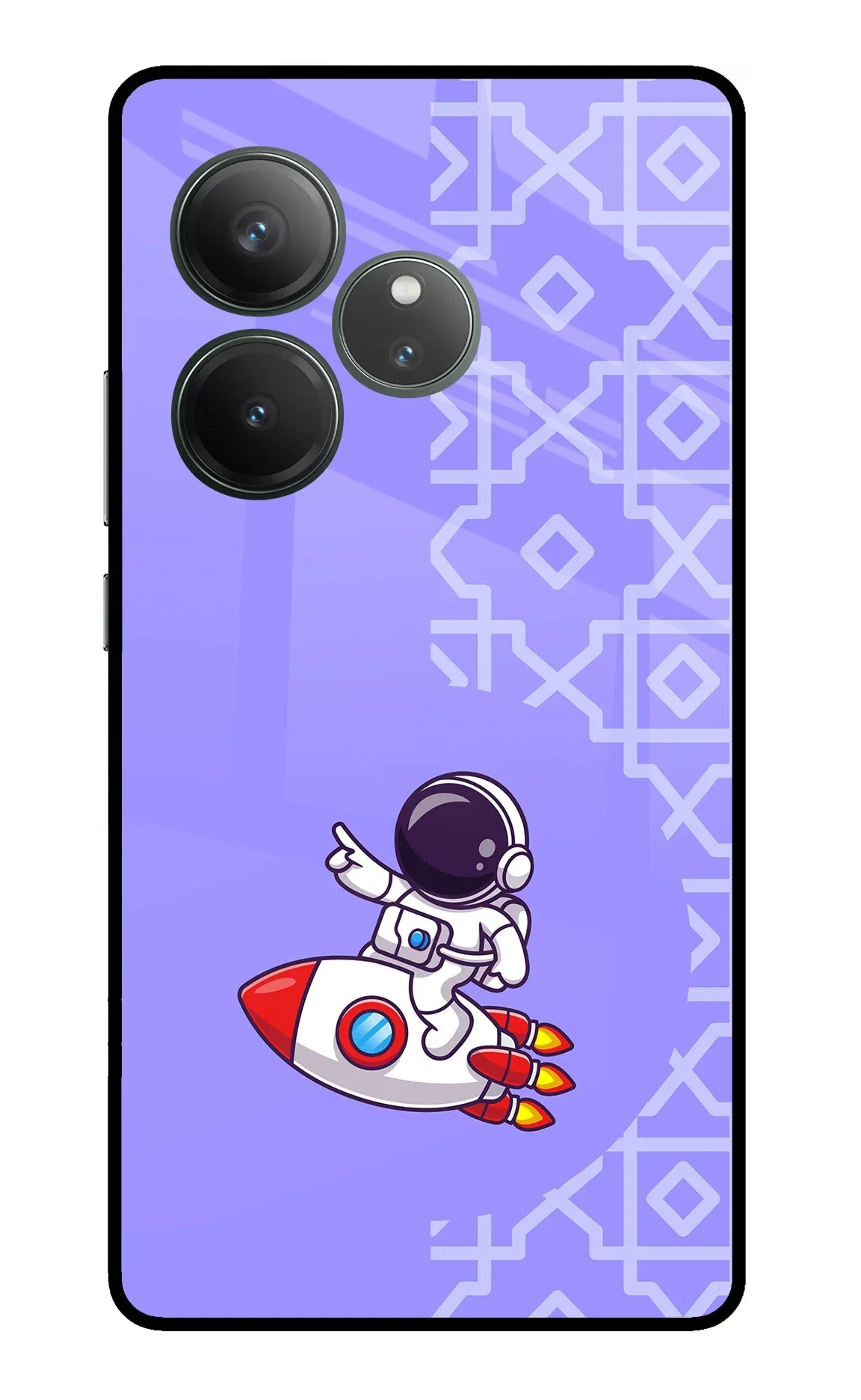 Cute Astronaut Realme GT 6 Glass Case - Cute Astronaut Realme GT 6 Glass Case Cute Astronaut Realme GT 6 Glass Case