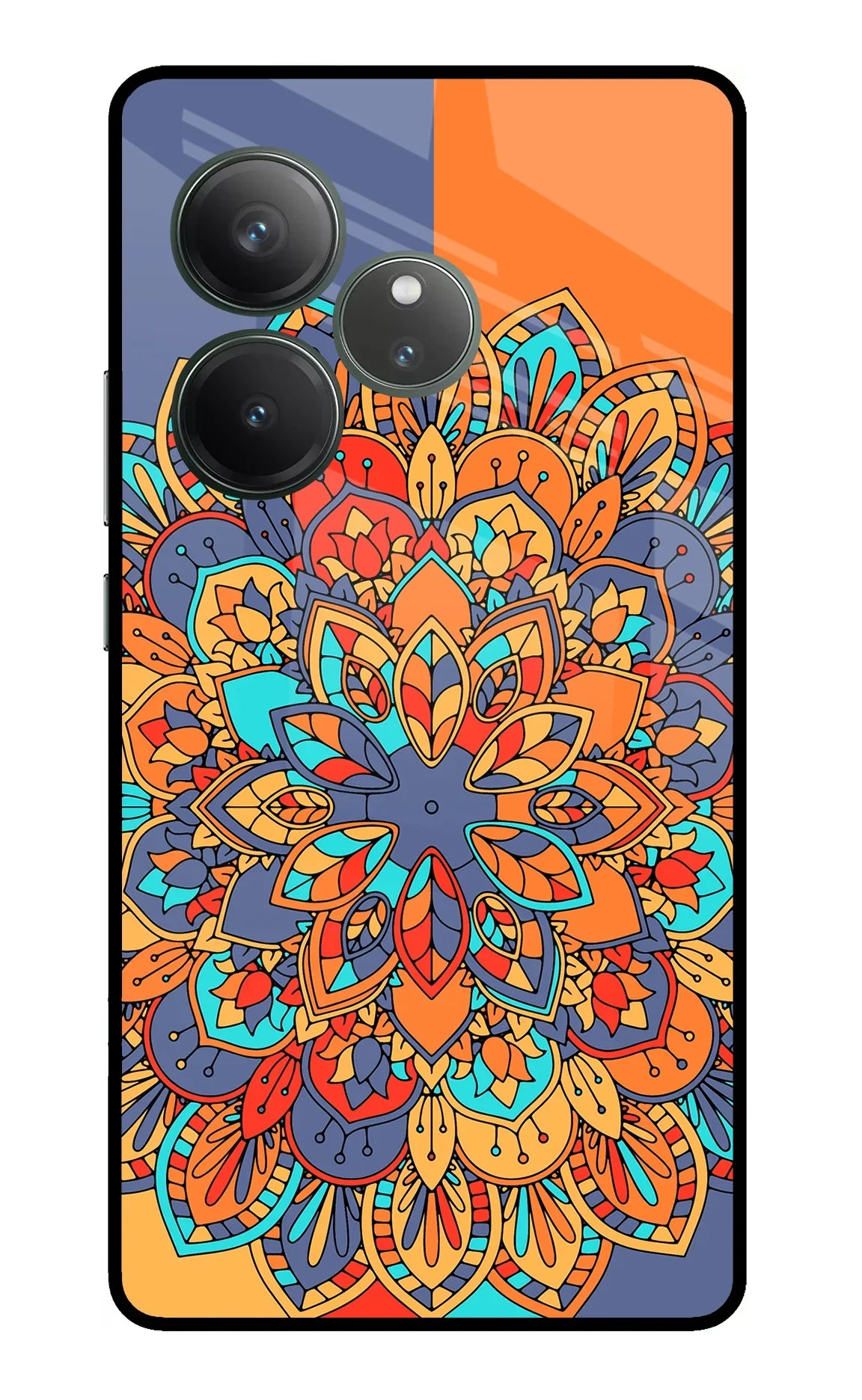 Color Mandala Realme GT 6 Glass Case - Color Mandala Realme GT 6 Glass Case Color Mandala Realme GT 6 Glass Case