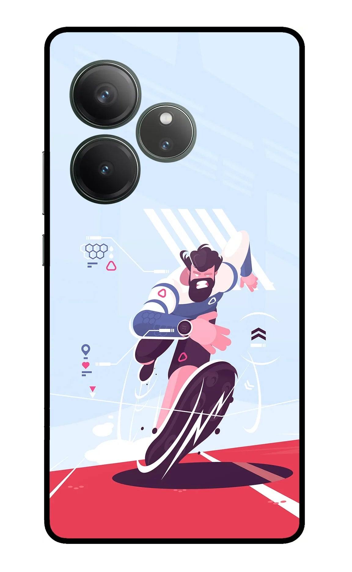 Run Pro Realme GT 6 Glass Case - Run Pro Realme GT 6 Glass Case Run Pro Realme GT 6 Glass Case