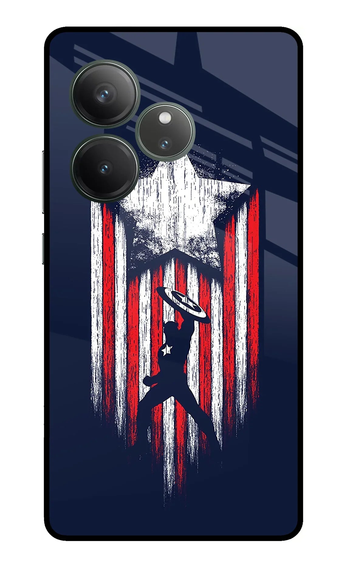 Captain America Marvel Art Realme GT 6 Glass Case - Captain America Marvel Art Realme GT 6 Glass Case Captain America Marvel Art Realme GT 6 Glass Case