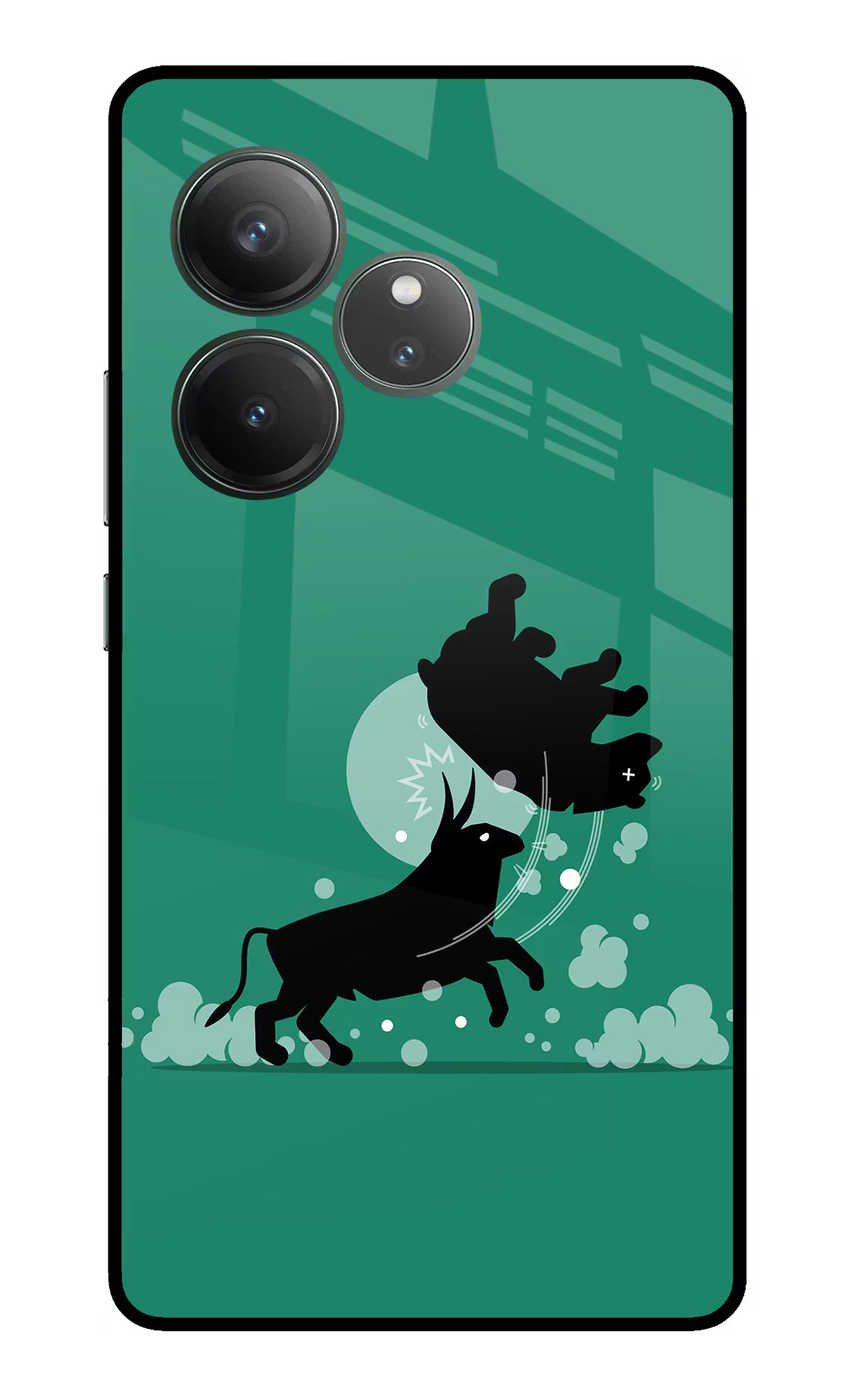 Bull Conqueror Realme GT 6 Glass Case - Bull Conqueror Realme GT 6 Glass Case Bull Conqueror Realme GT 6 Glass Case