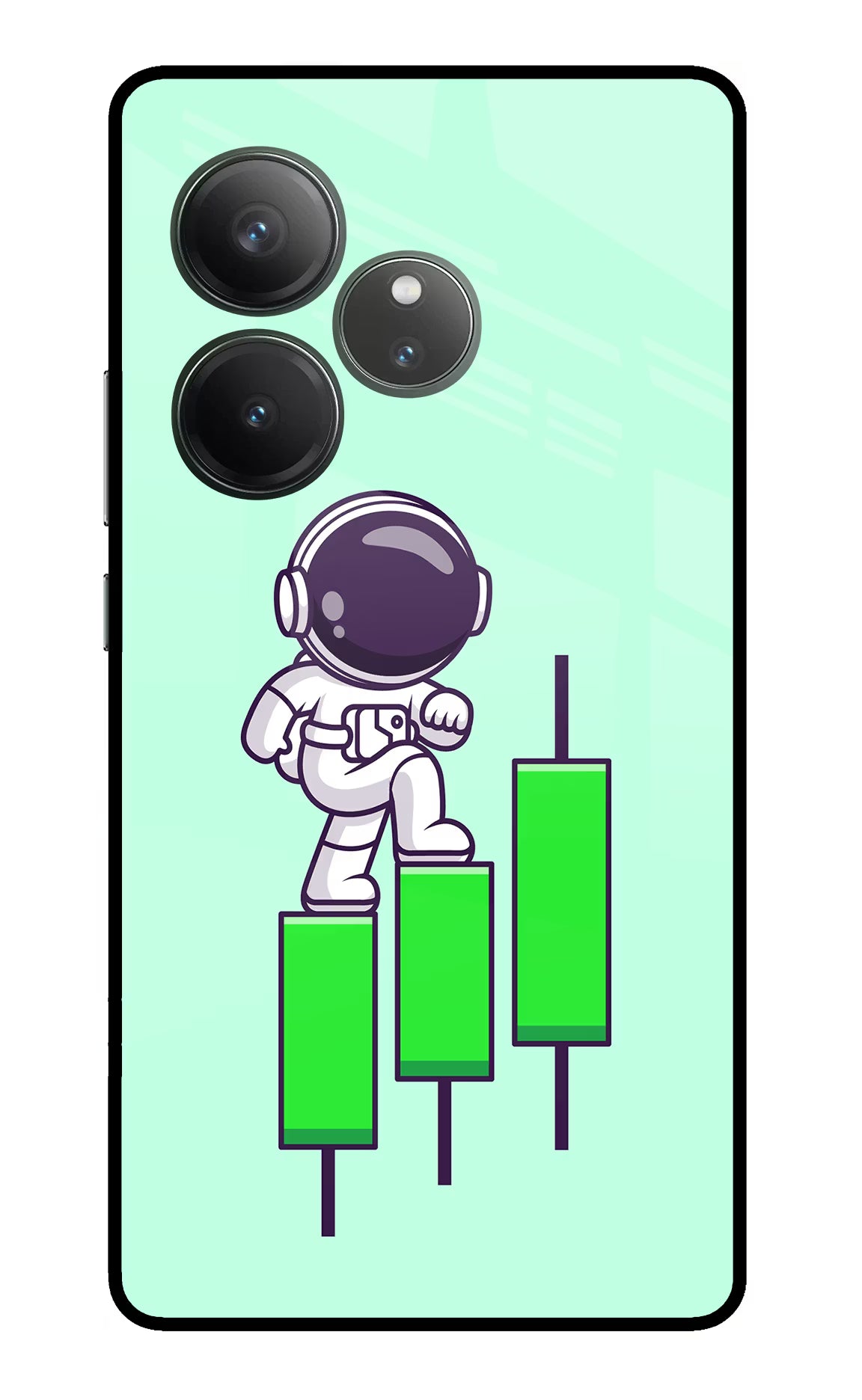 Astronaut Trader Realme GT 6 Glass Case - Astronaut Trader Realme GT 6 Glass Case Astronaut Trader Realme GT 6 Glass Case