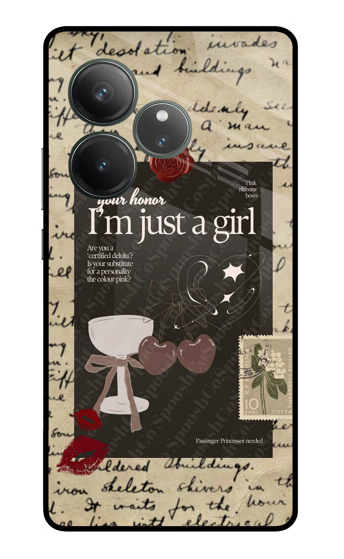 I am just a girl Realme GT 6 Glass Case - I am just a girl Realme GT 6 Glass Case I am just a girl Realme GT 6 Glass Case