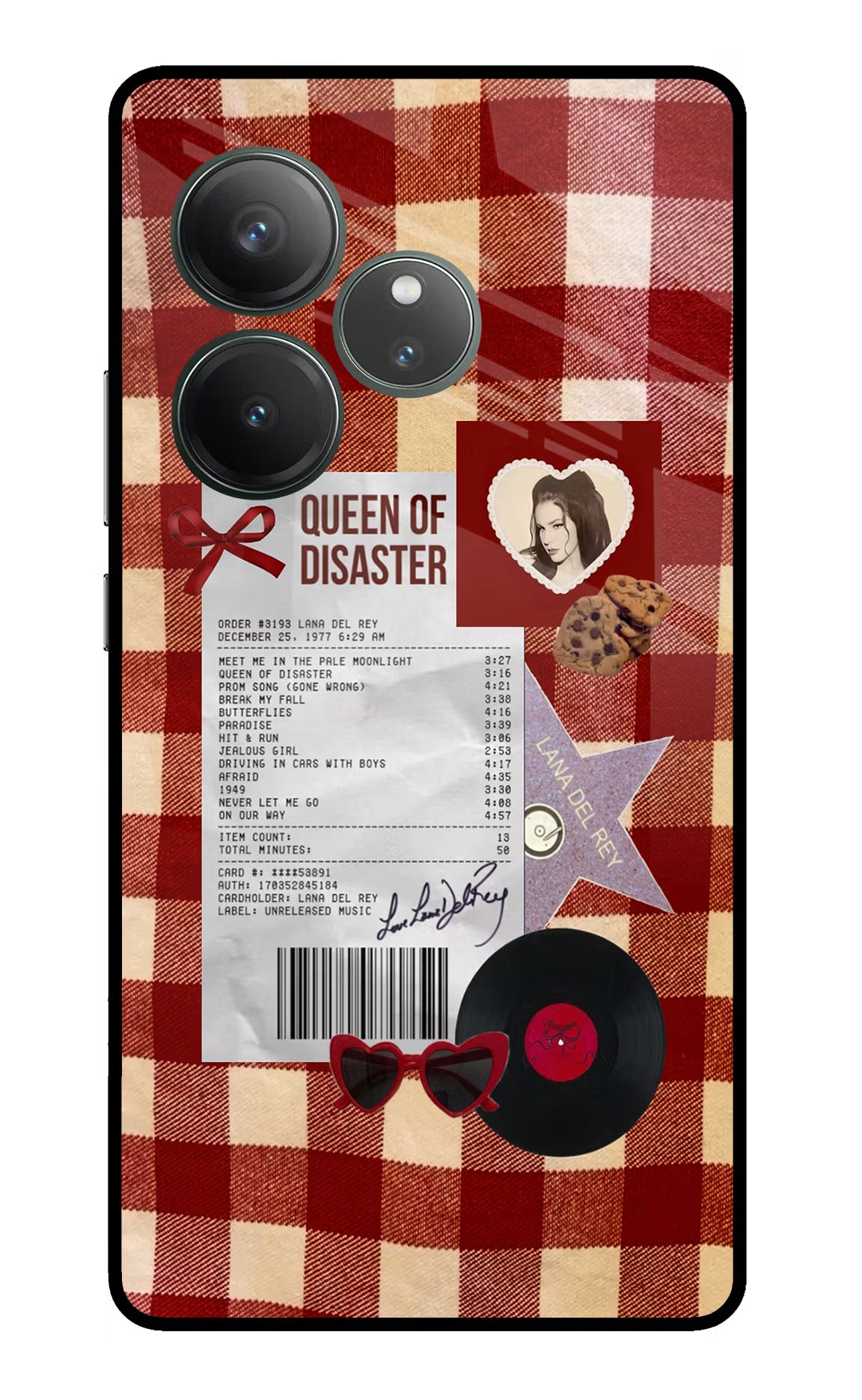 Queen of Disaster Realme GT 6 Glass Case - Queen of Disaster Realme GT 6 Glass Case Queen of Disaster Realme GT 6 Glass Case