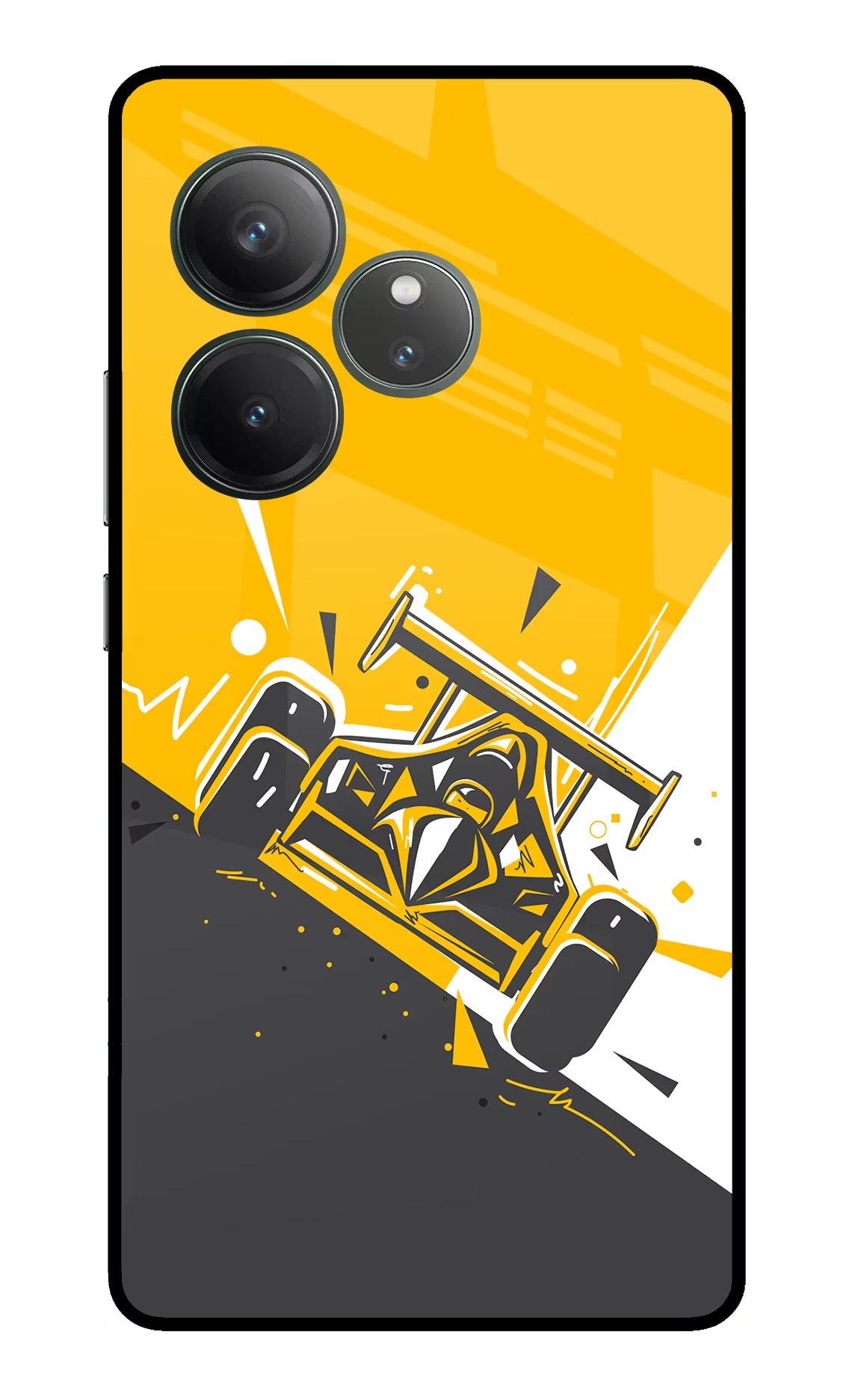 Track King Realme GT 6 Glass Case - Track King Realme GT 6 Glass Case Track King Realme GT 6 Glass Case