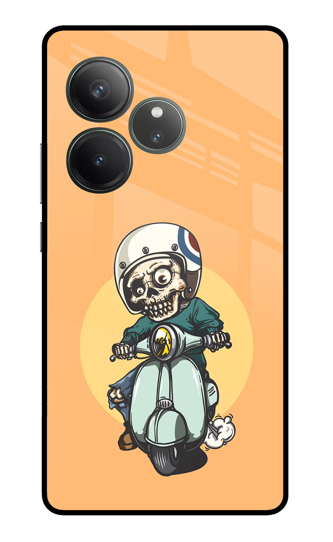 Undead Biker Realme GT 6 Glass Case - Undead Biker Realme GT 6 Glass Case Undead Biker Realme GT 6 Glass Case