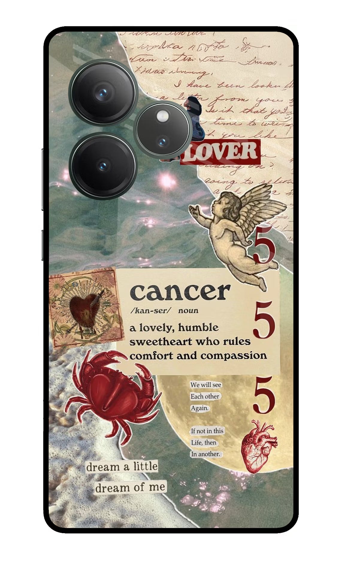 Cancer Zodiac Realme GT 6 Glass Case - Cancer Zodiac Realme GT 6 Glass Case Cancer Zodiac Realme GT 6 Glass Case