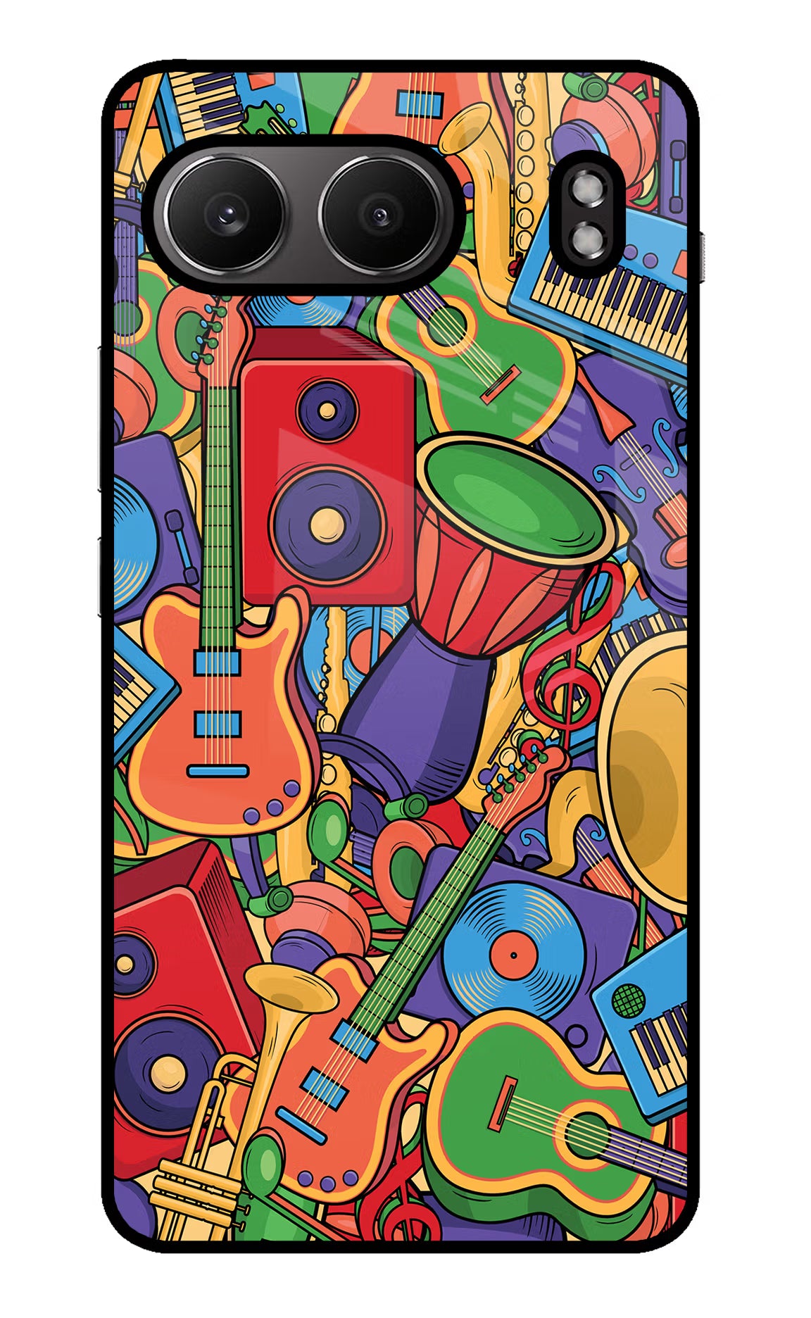 Music Instrument Doodle OnePlus Nord 4 Glass Case - Music Instrument Doodle OnePlus Nord 4 Glass Case Music Instrument Doodle OnePlus Nord 4 Glass Case